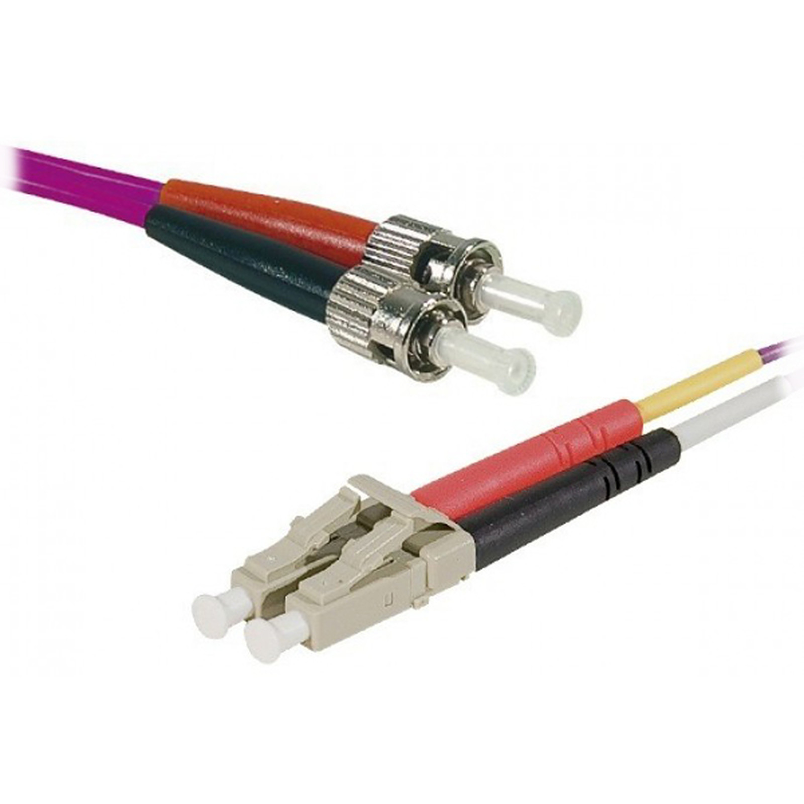 Jarretière optique duplex multimode 2mm OM4 LC-UPC/ST-UPC (3 mètres) - Cable fibre Optique Generique