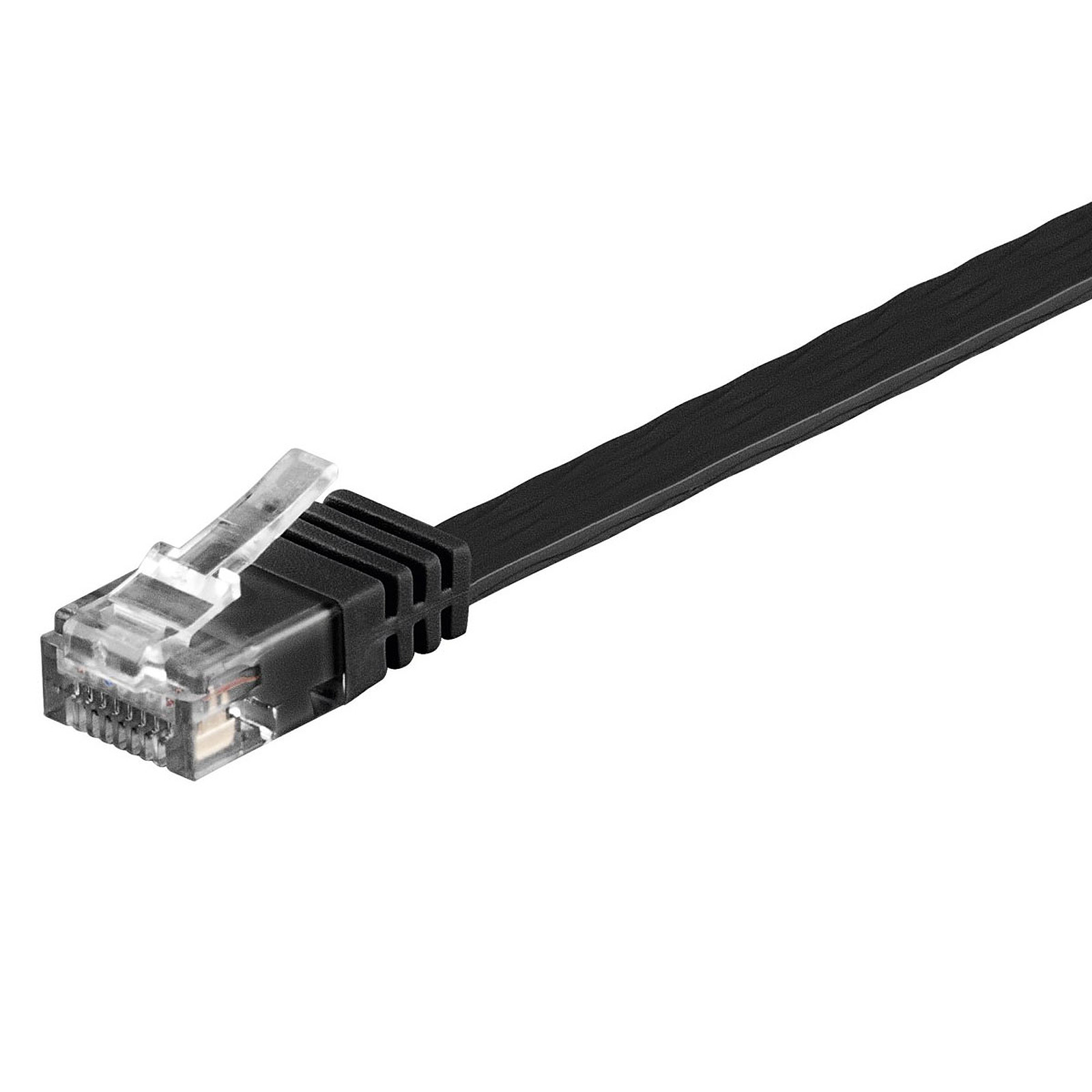 Cable RJ45 plat categorie 6 U/UTP 20 m (Noir) - Cable RJ45 Generique