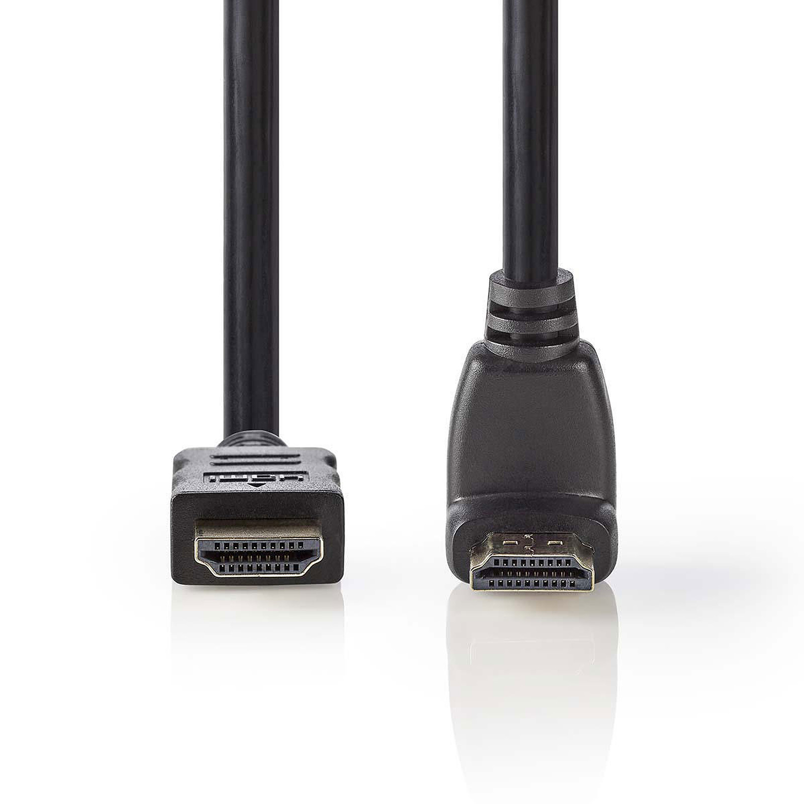 Nedis Cable HDMI coude a  90 haute vitesse avec Ethernet Noir (1.5 mètre) - HDMI NEDIS