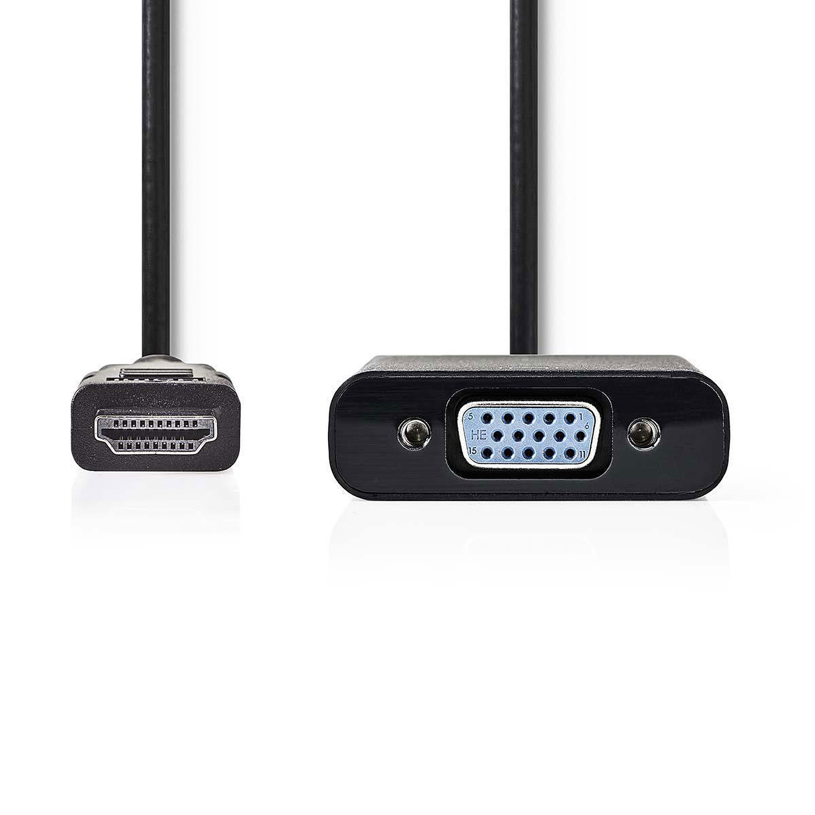 Nedis Cable HDMI vers VGA Noir (20 cm) - HDMI NEDIS