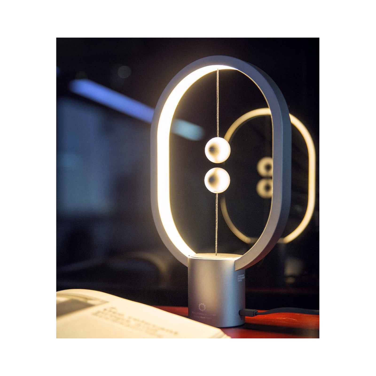 Lampe Heng Balance Ellipse Mini Aluminium Argent - Lampe de bureau Generique
