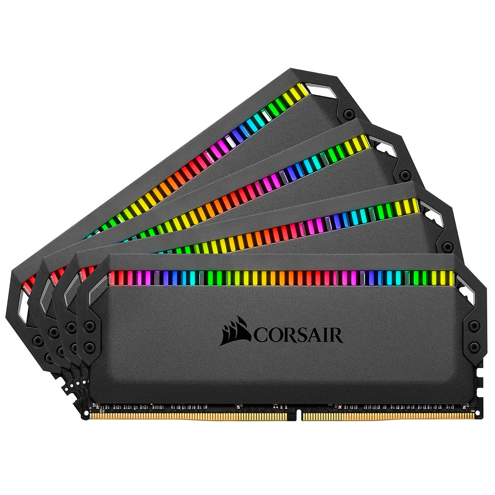 Corsair Dominator Platinum RGB 64 Go (4 x 16 Go) DDR4 3200 MHz CL16 - Memoire PC Corsair - Occasion