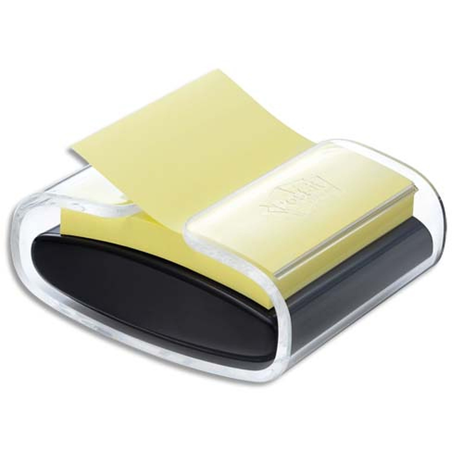 Post-it Devidoir Pro Noir Z-Notes Super Sticky + 1 bloc jaune 76 x 76 mm - Bloc repositionnable Post-it