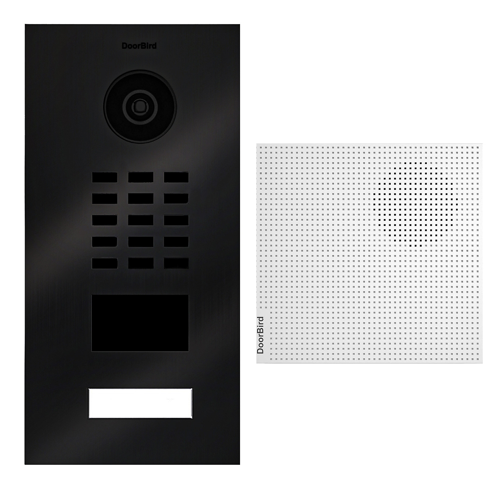 Doorbird - Portier video IP + Carillon Kit 1 Titane - Interphone connecte DoorBird