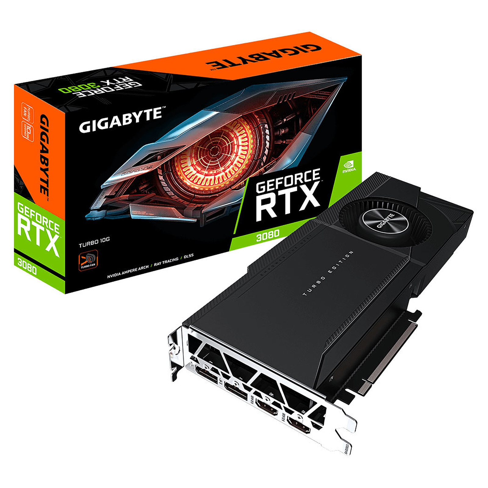 Gigabyte GeForce RTX 3080 TURBO 10G (rev. 2.0) (LHR) - Carte graphique Gigabyte