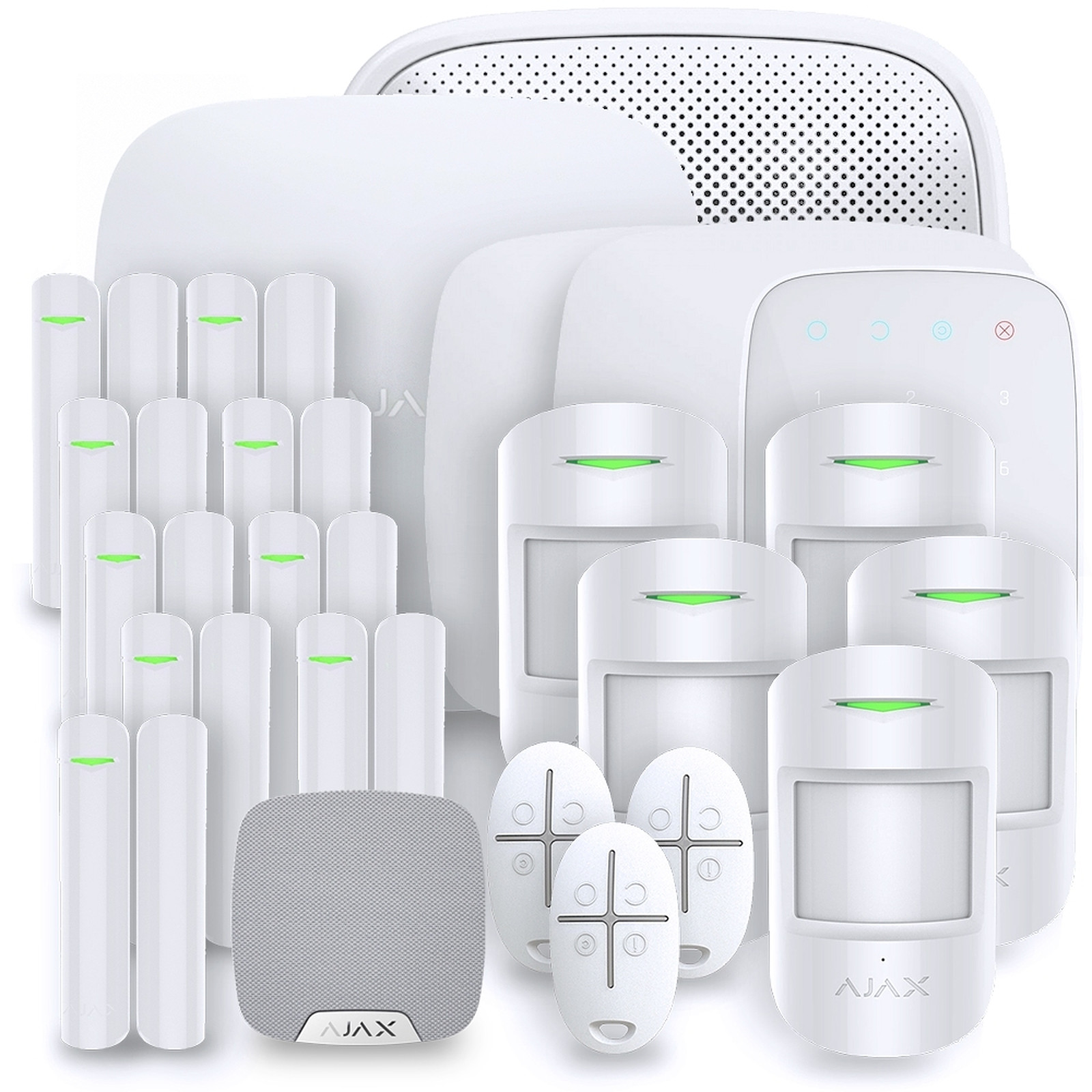 Ajax - Alarme maison StarterKit blanc - Kit 10 - Kit alarme Ajax Systems