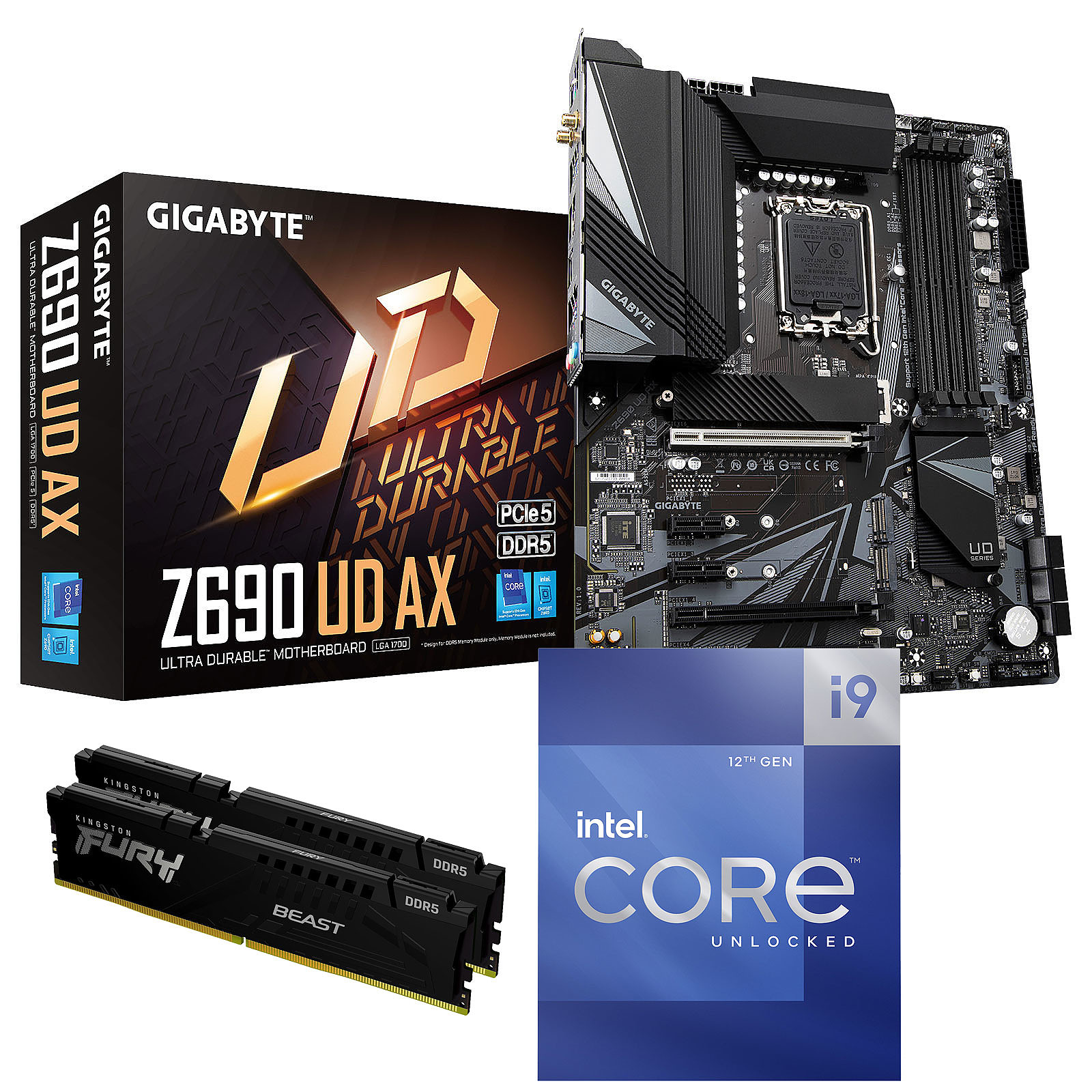 Kit Upgrade PC Core i9-12900K 32 GB Gigabyte Z690 UD AX - Kit upgrade PC Gigabyte