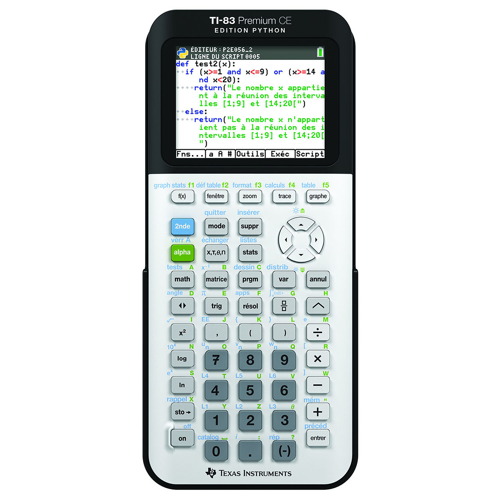 Texas Instruments TI-83 Premium CE Edition Python - Blanc - Calculatrice Texas Instruments
