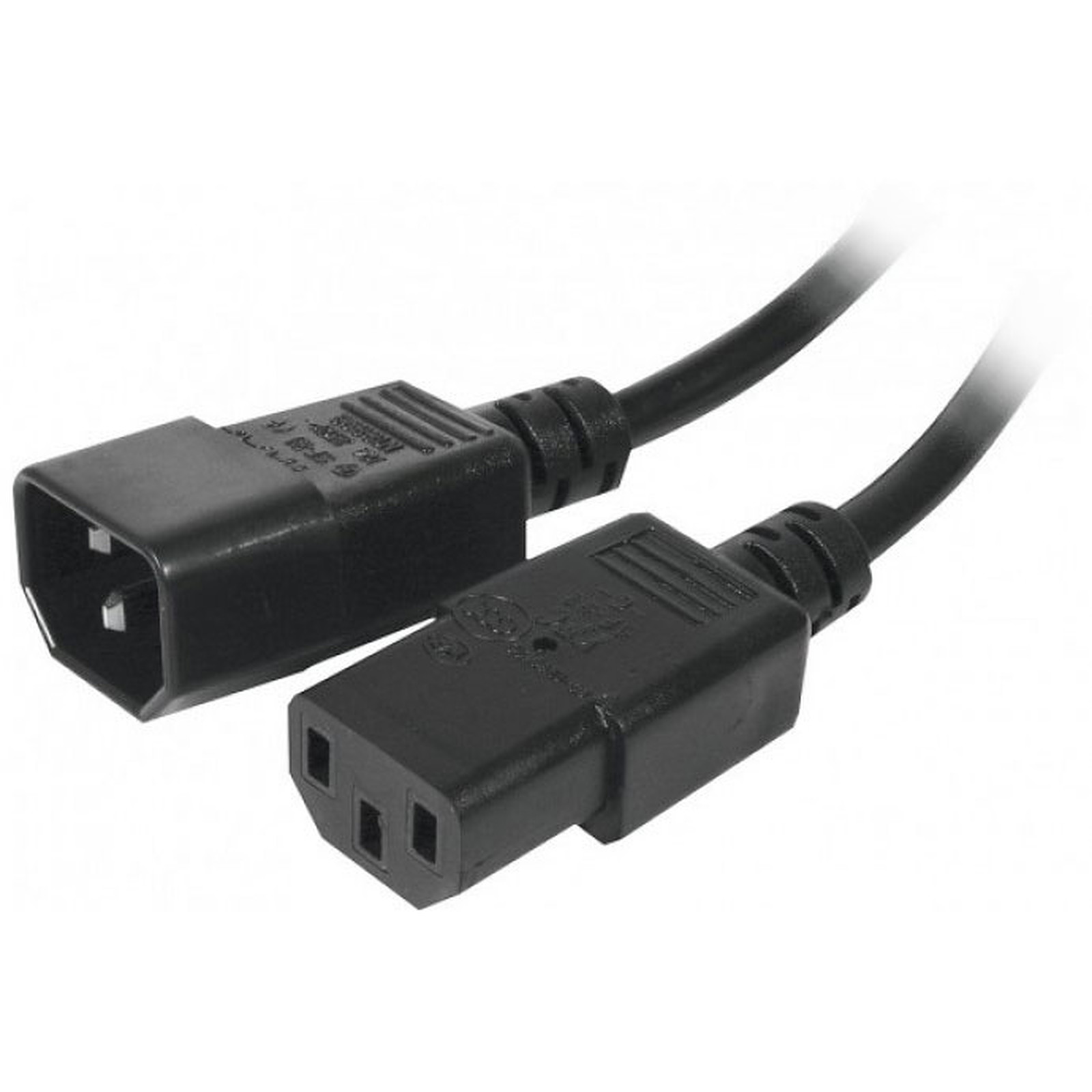 Rallonge d'alimentation pour PC, moniteur et onduleur (5 m) - (coloris noir) - Cable Secteur Generique