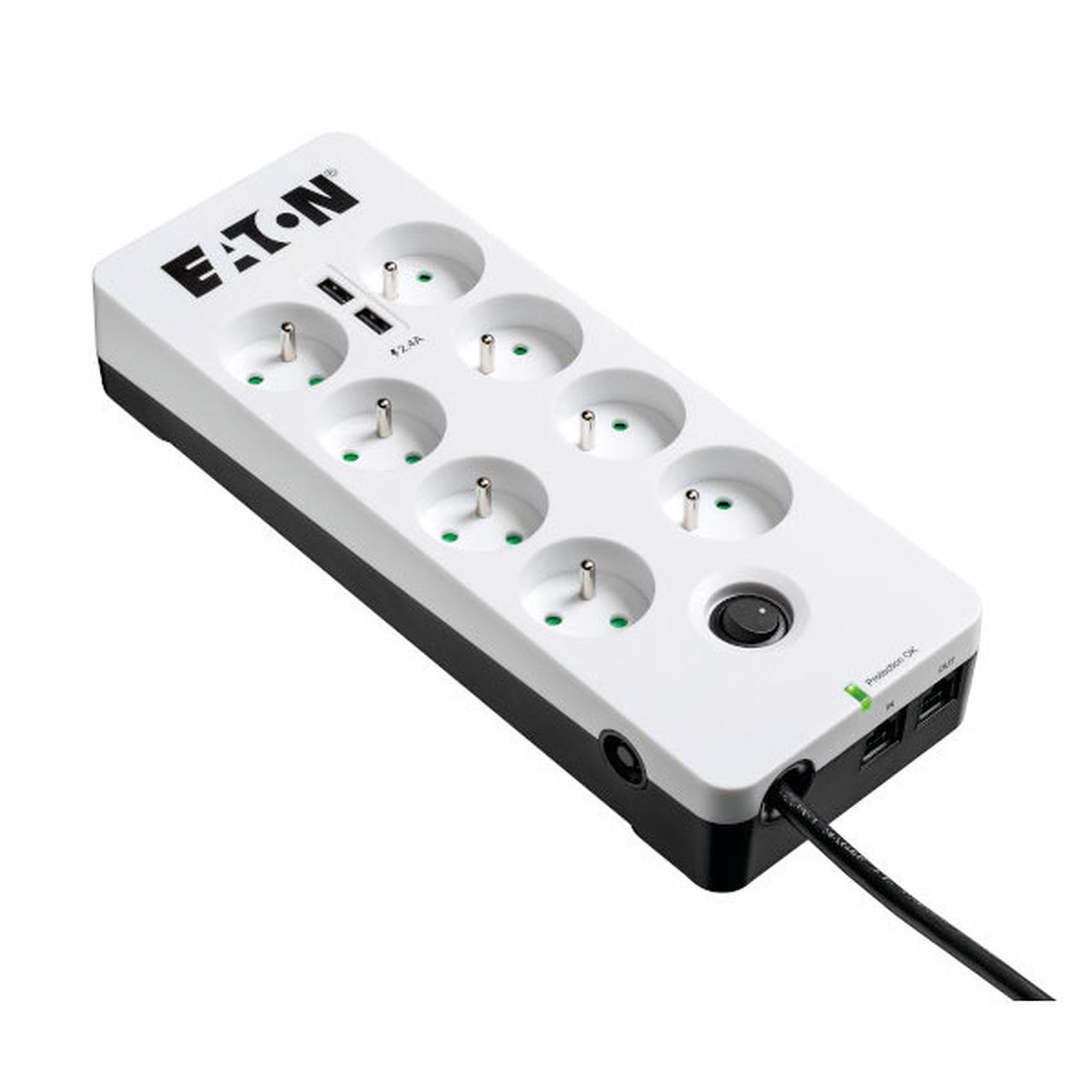 Eaton Protection Box 8 Tel USB FR - Prise parafoudre Eaton