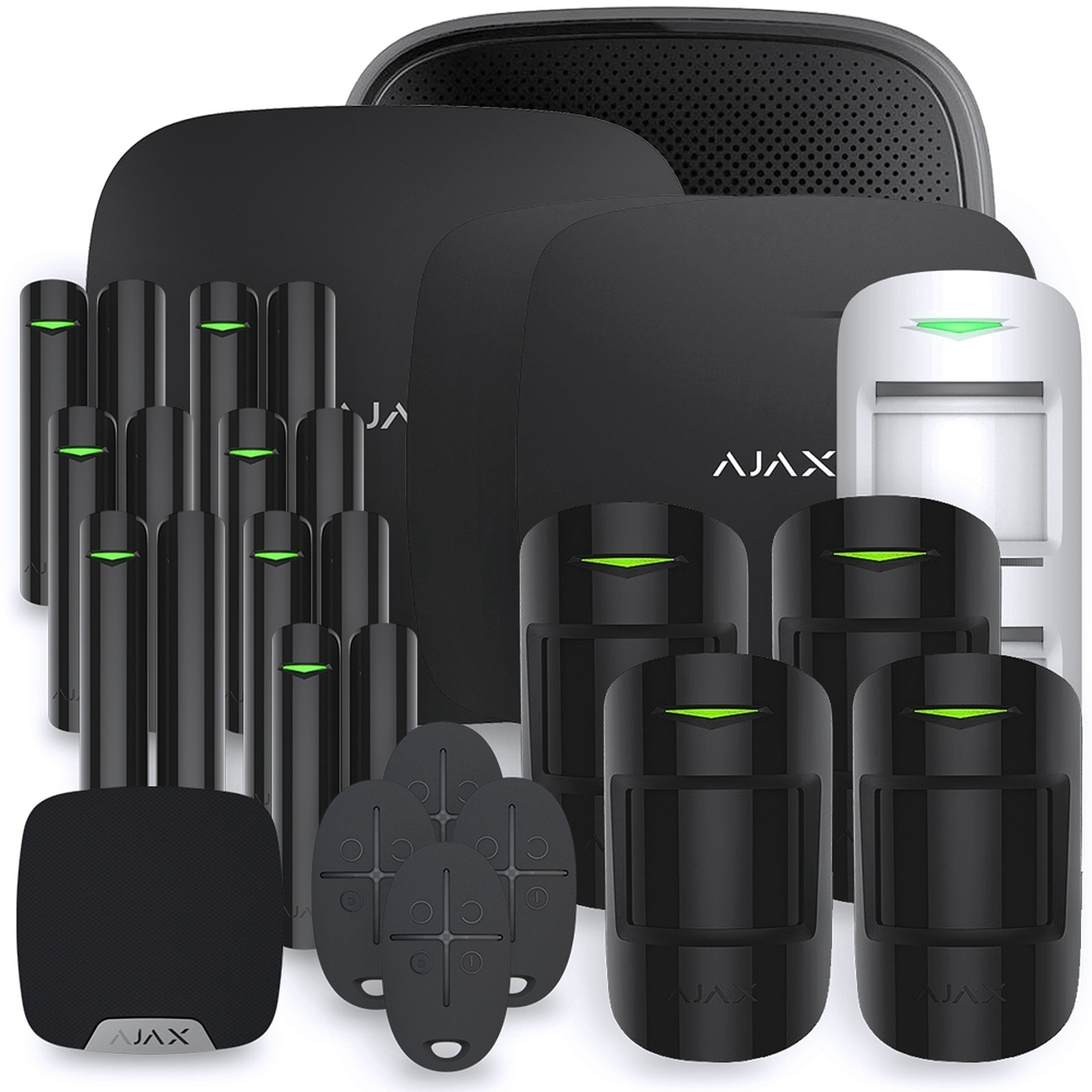 Ajax - Alarme maison StarterKit noir - Kit 12 - Kit alarme Ajax Systems
