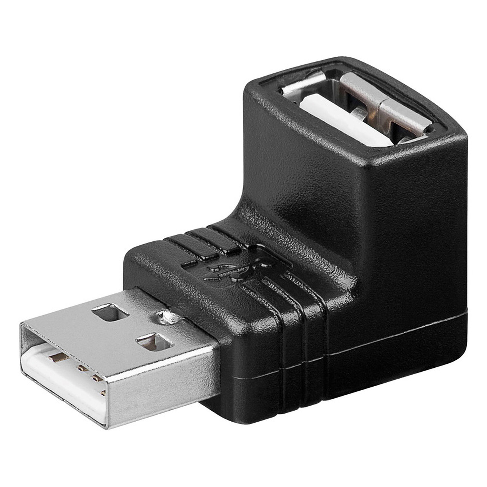 Adaptateur USB 2.0 type A male / type A femelle (coude 90) - USB Generique