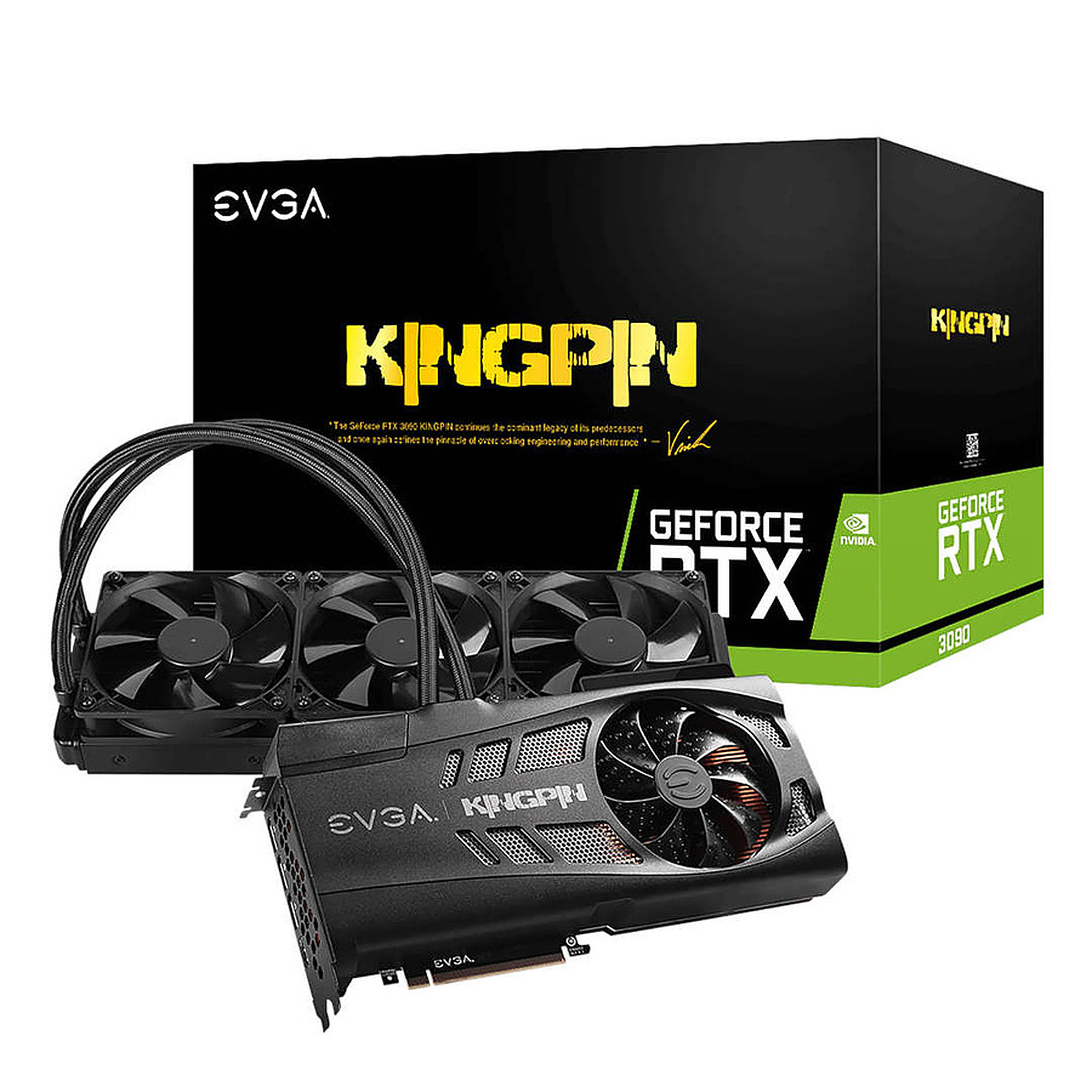 EVGA GeForce RTX 3090 K|NGP|N HYBRID GAMING (LHR) - Carte graphique EVGA