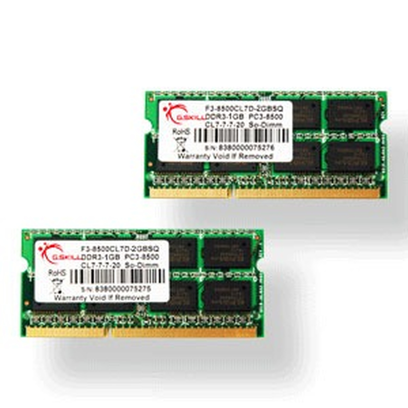 G.Skill SODIMM 8 Go (2x 4Go) DDR3 1066 MHz - Memoire PC G.Skill
