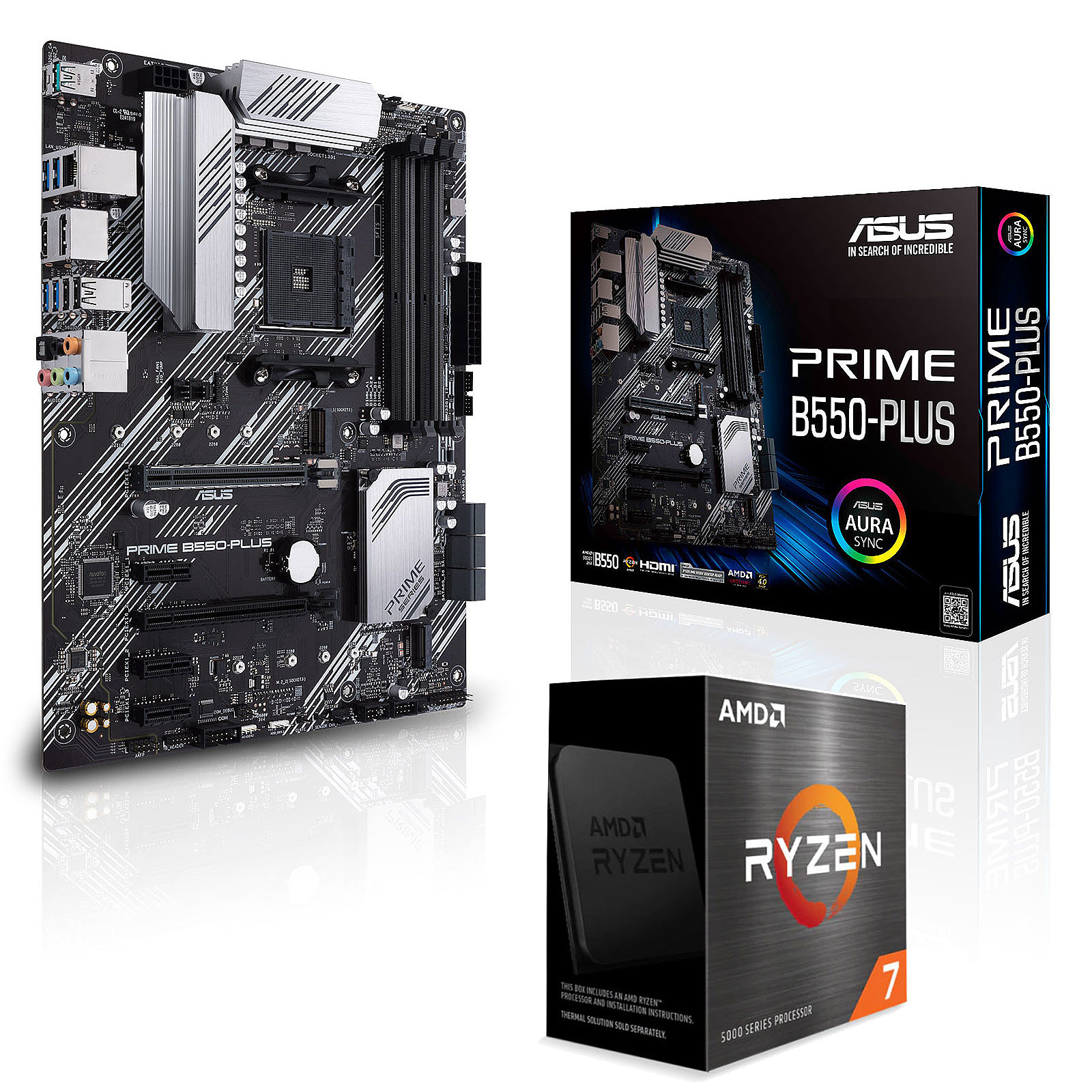 Kit Upgrade PC AMD Ryzen 7 5800X ASUS PRIME B550-PLUS - Kit upgrade PC ASUS