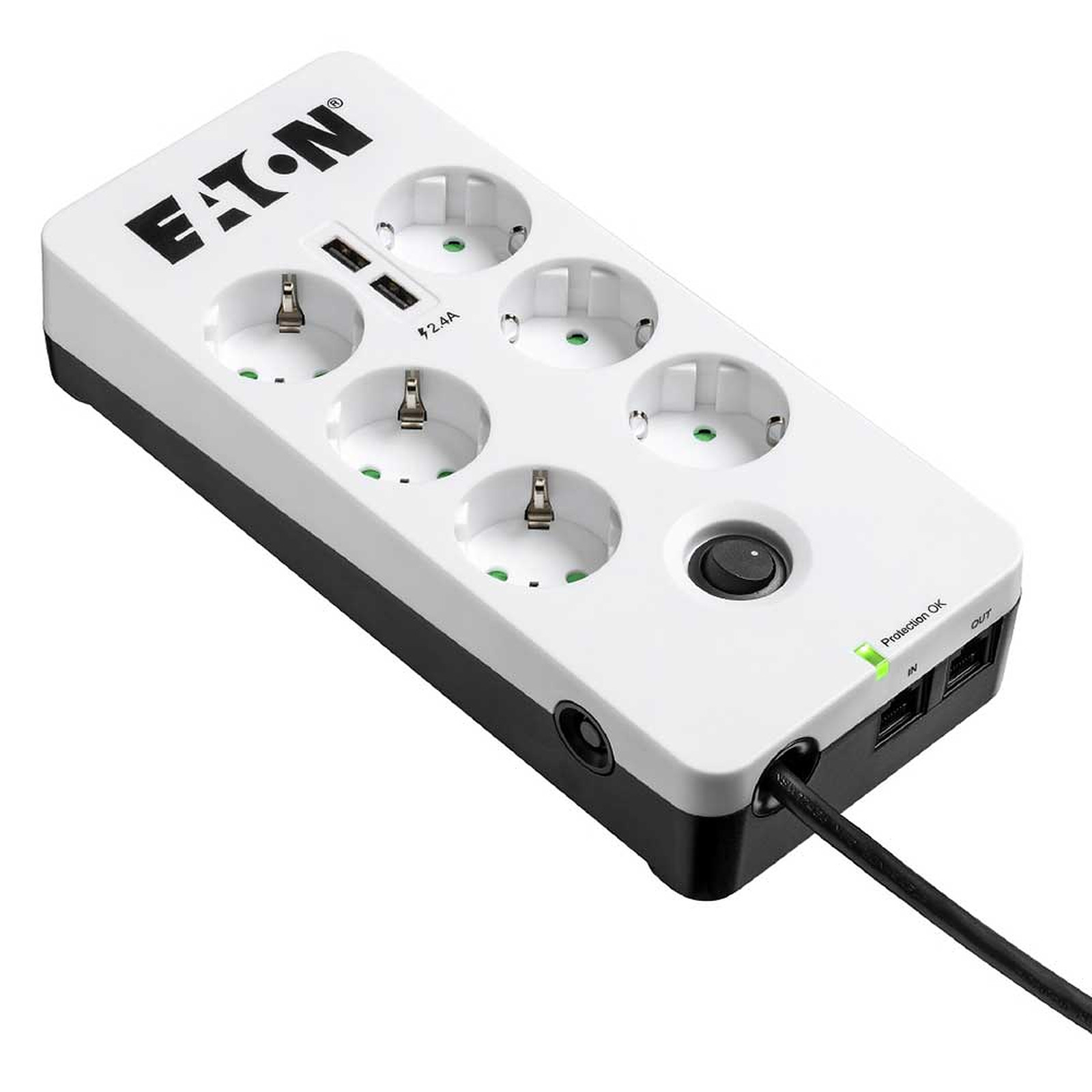 Eaton Protection Box 6 Tel USB DIN - Prise parafoudre Eaton