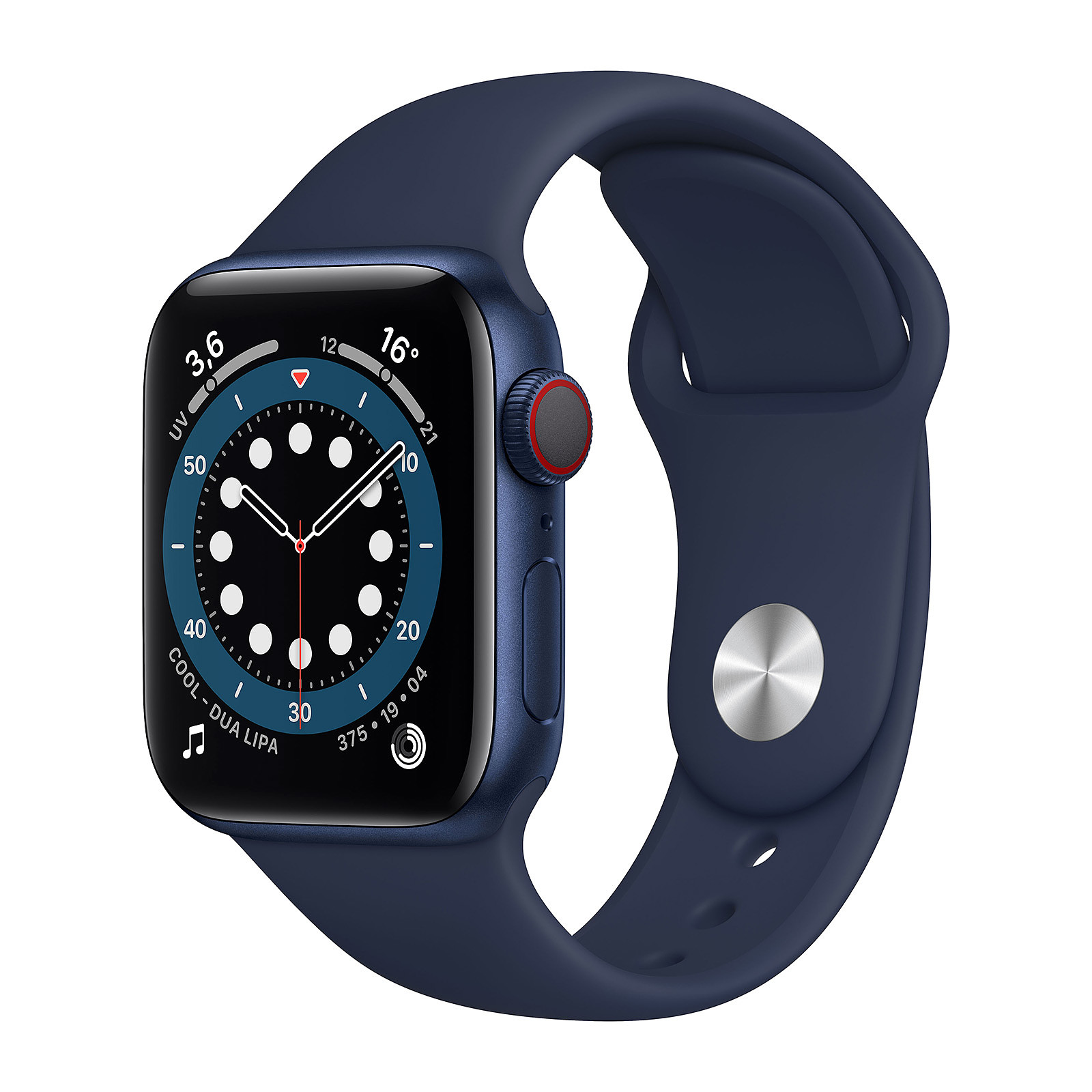 Apple Watch Series 6 GPS Cellular Aluminium Blue Sport Band Deep Navy 40 mm - Montre connectee Apple