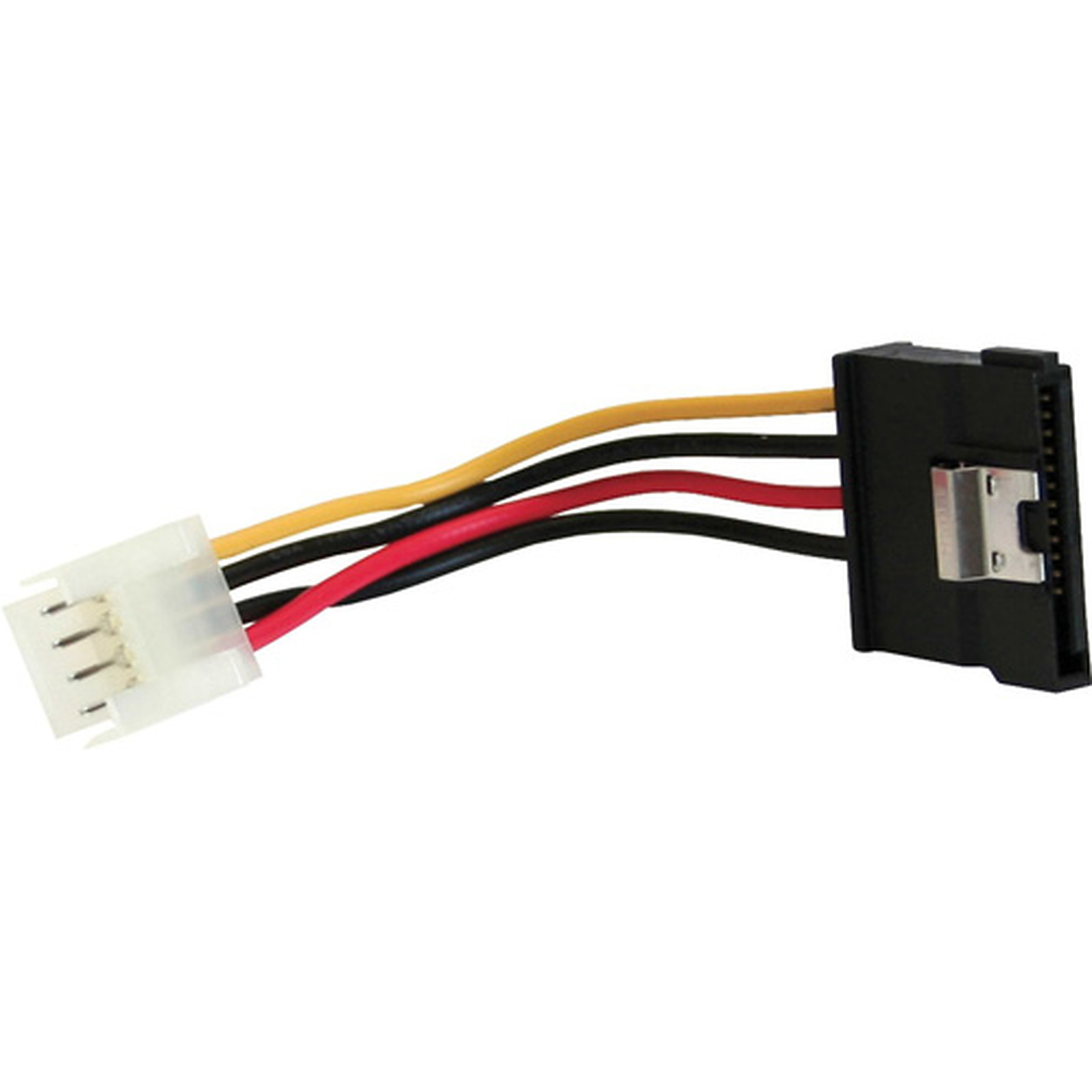Adaptateur d'alimentation floppy 4 pin vers SATA coude 15 Pin (6 cm) - Alimentation Generique