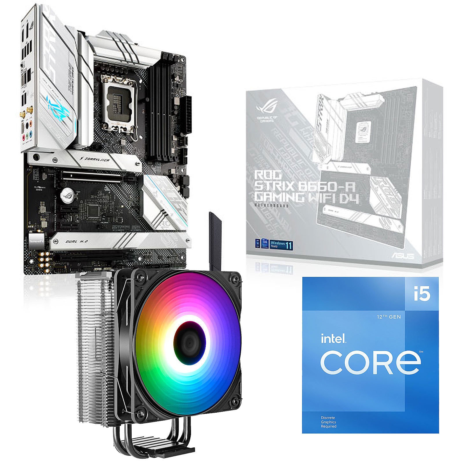 Kit Upgrade PC Core Intel Core i5-12400F ASUS ROG STRIX B660-A GAMING WIFI D4 - Kit upgrade PC ASUS