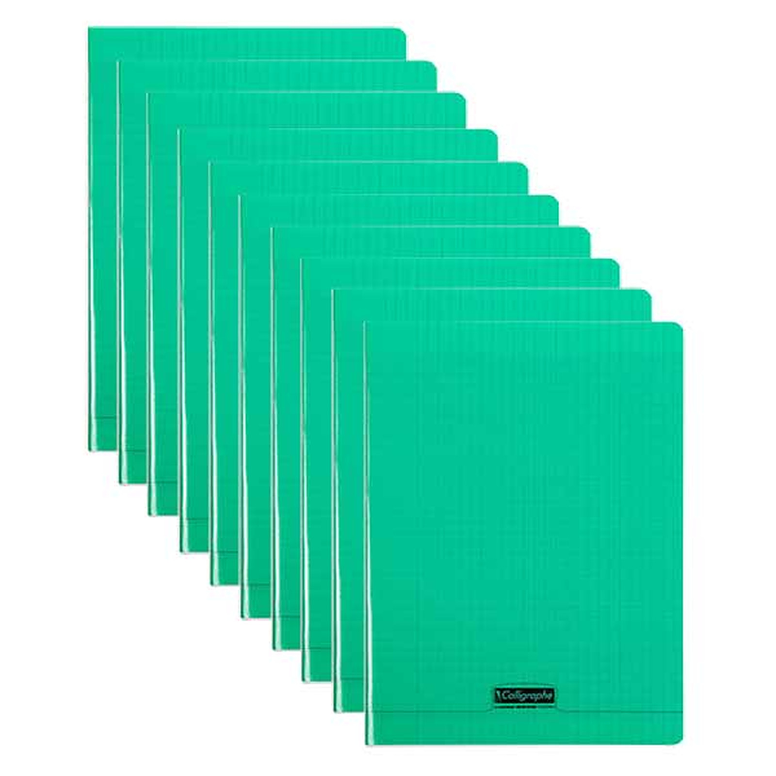 Calligraphe 8000 Polypro Cahier 96 pages 24 x 32 cm seyes grands carreaux Vert x 10 - Cahier Calligraphe