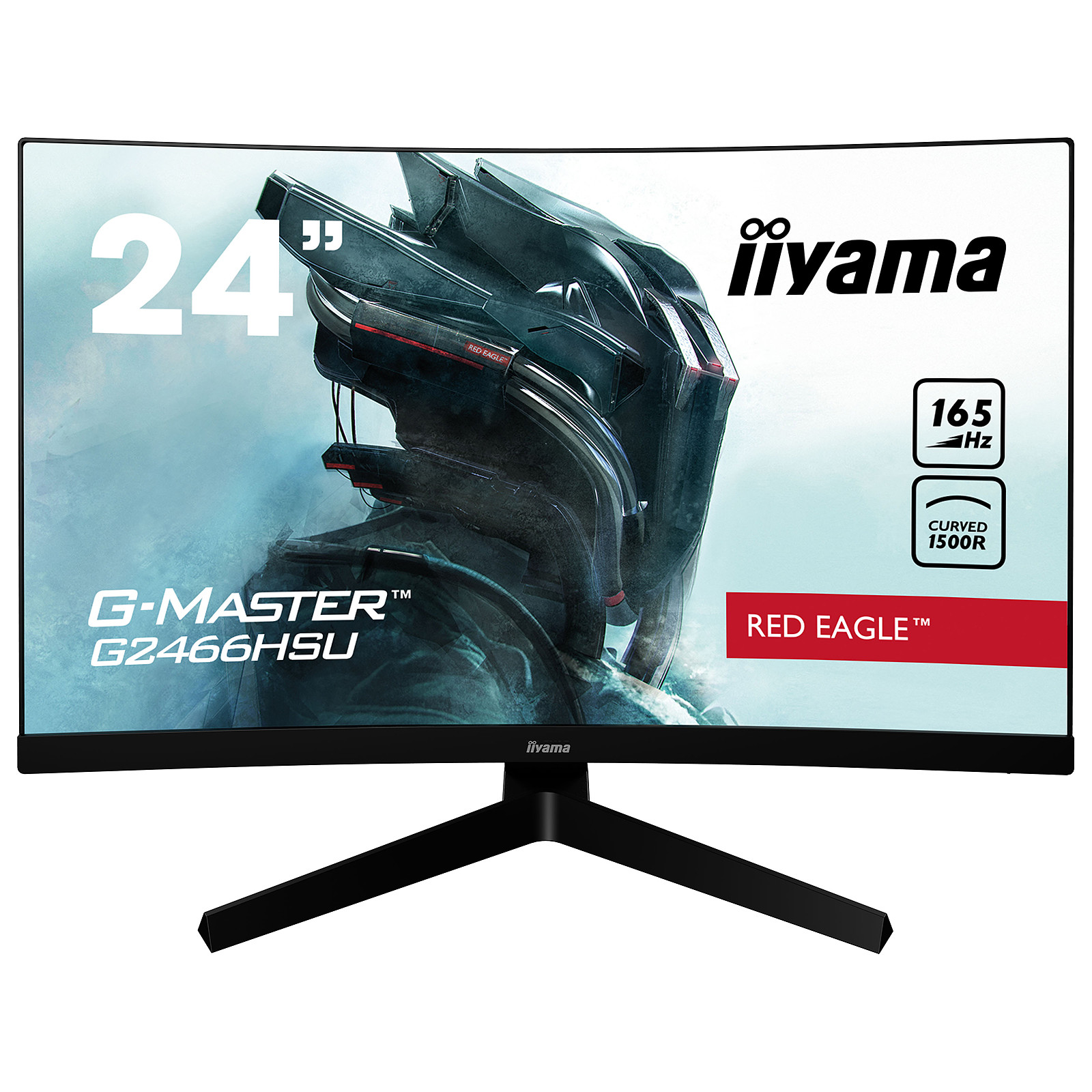 iiyama 23.6" LED - G-MASTER G2466HSU-B1 Red Eagle - Ecran PC iiyama - Occasion