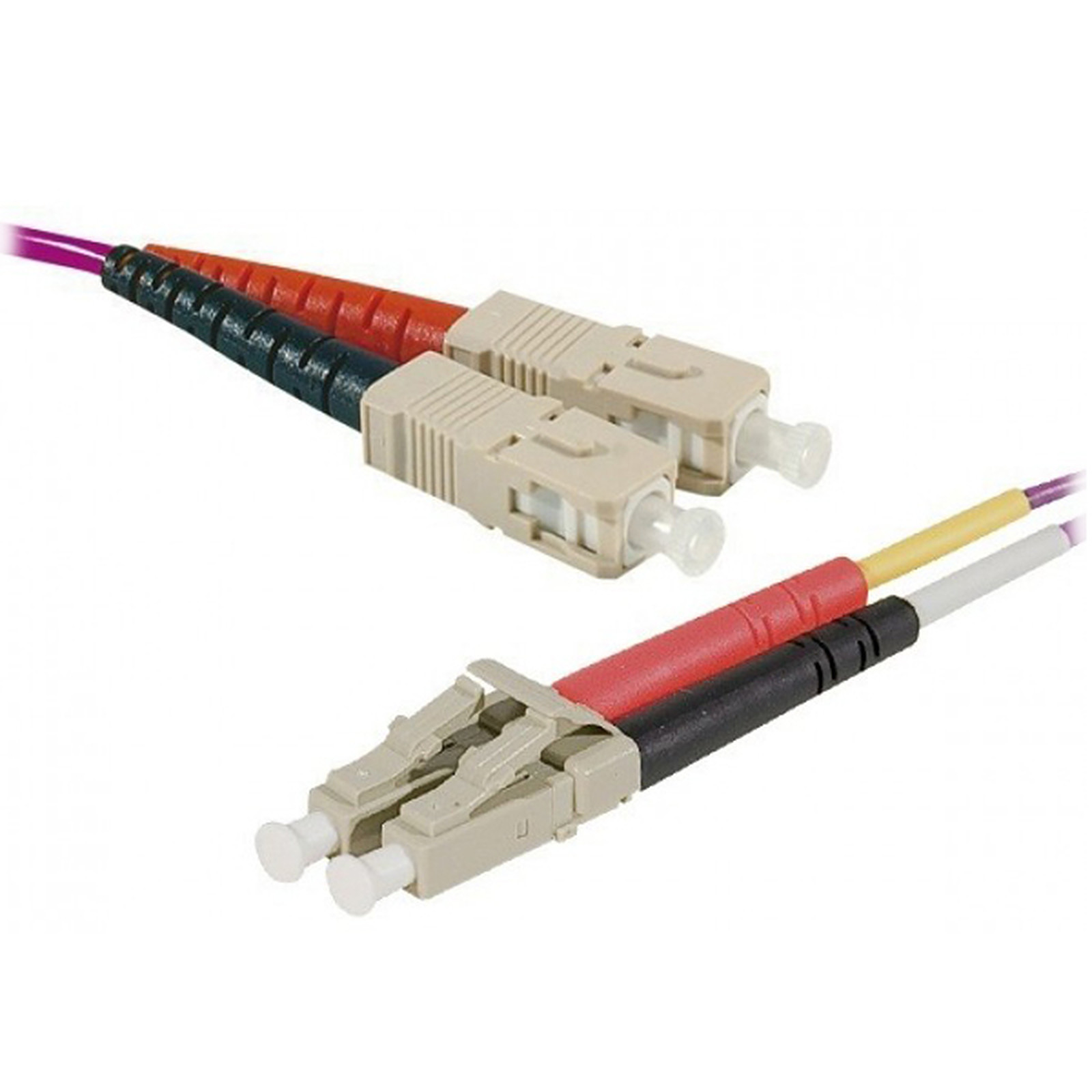 Jarretière optique duplex multimode 2mm OM4 SC-UPC/LC-UPC (3 mètres) - Cable fibre Optique Generique
