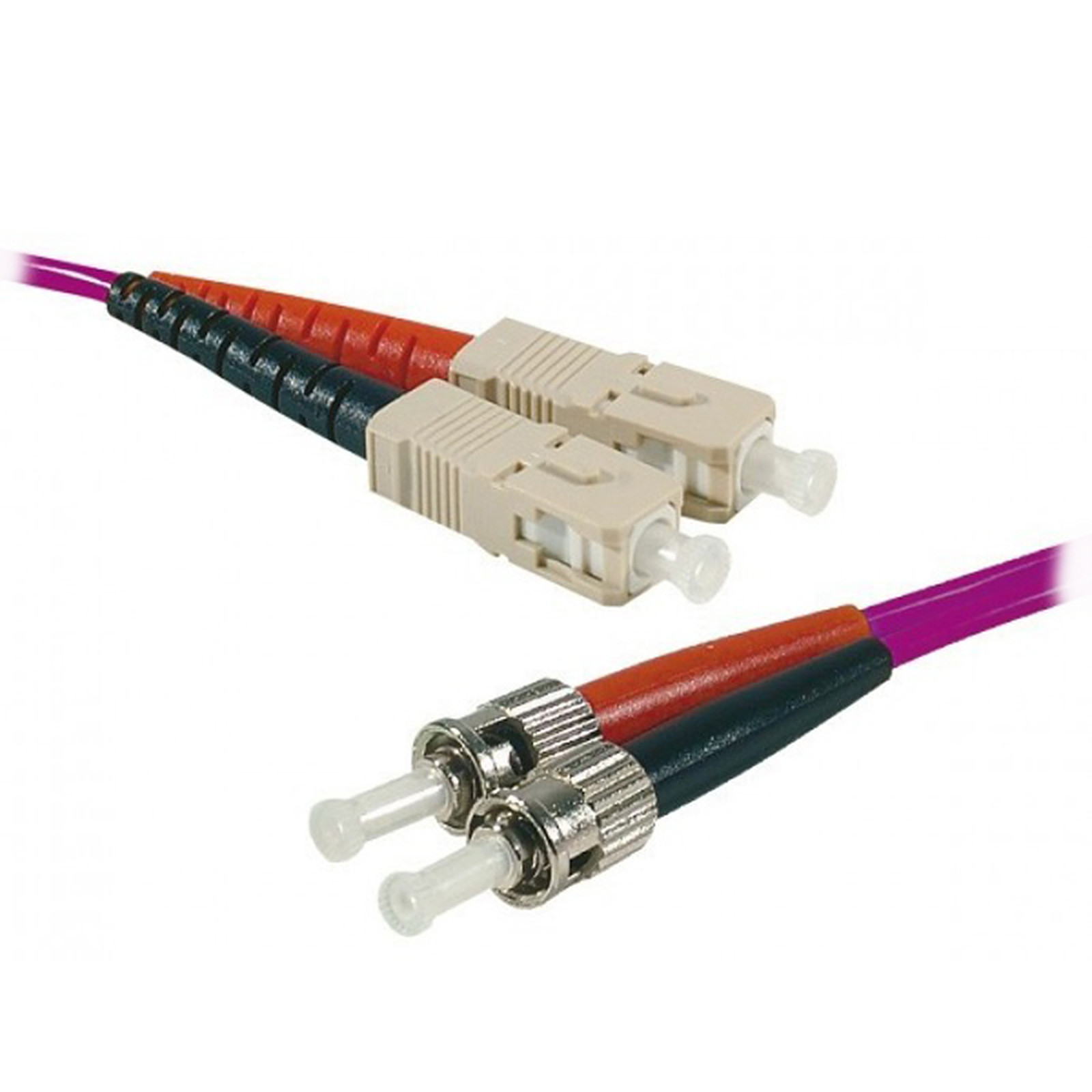 Jarretière optique duplex multimode 2mm OM4 ST-UPC/SC-UPC (2 mètres) - Cable fibre Optique Generique