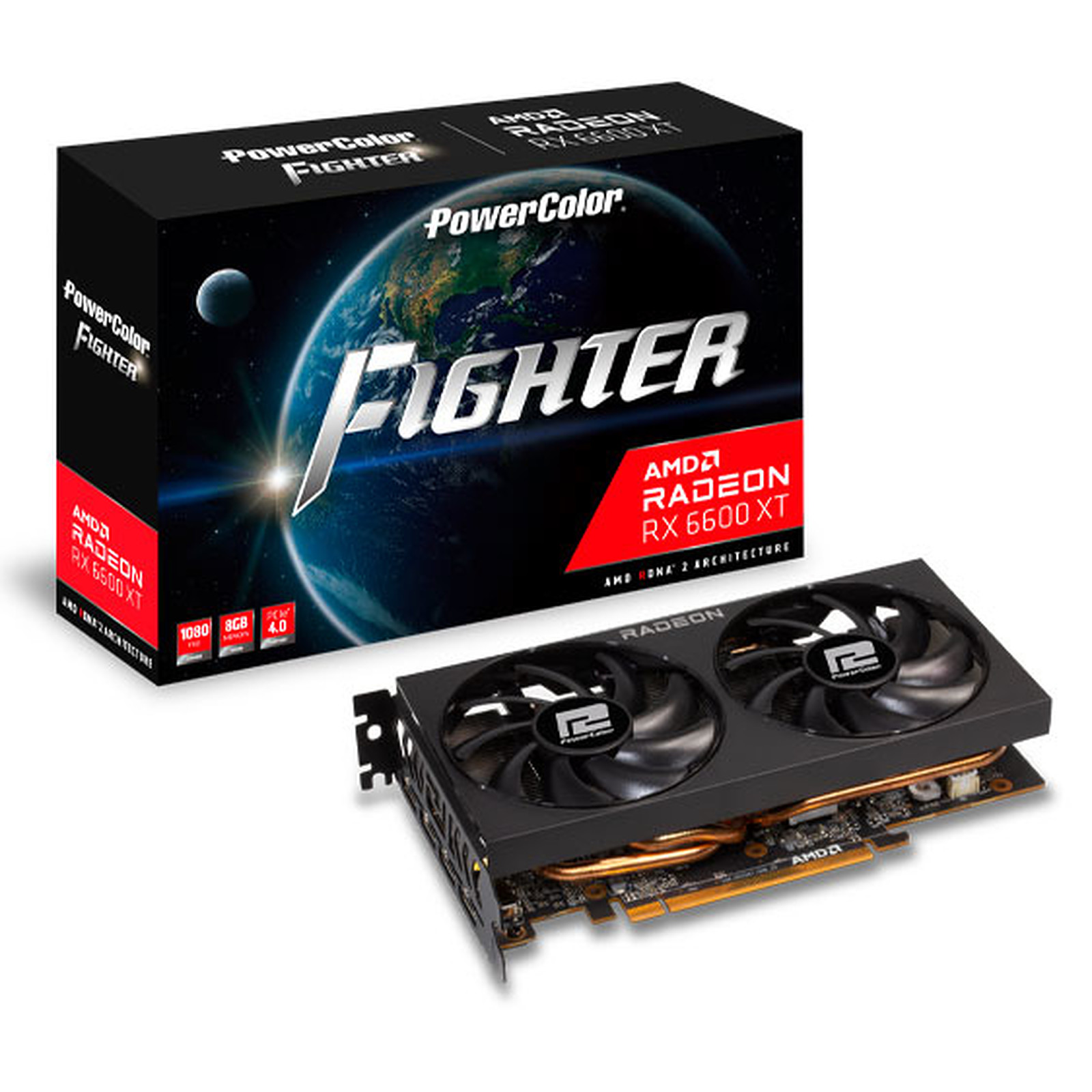 PowerColor Fighter AMD Radeon RX 6600 XT 8GB GDDR6 - Carte graphique PowerColor