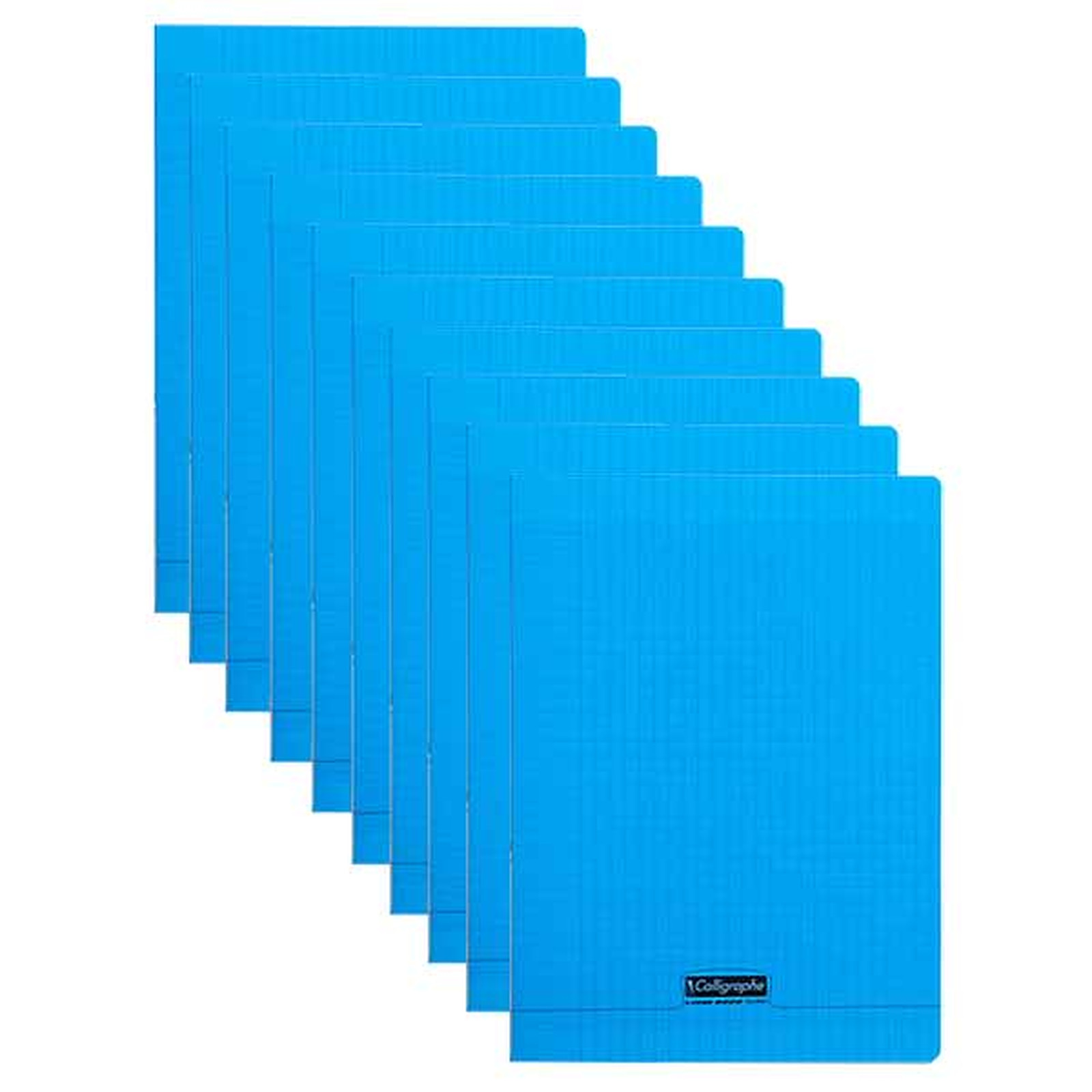 Calligraphe 8000 Polypro Cahier 96 pages 24 x 32 cm seyes grands carreaux Bleu x 10 - Cahier Calligraphe