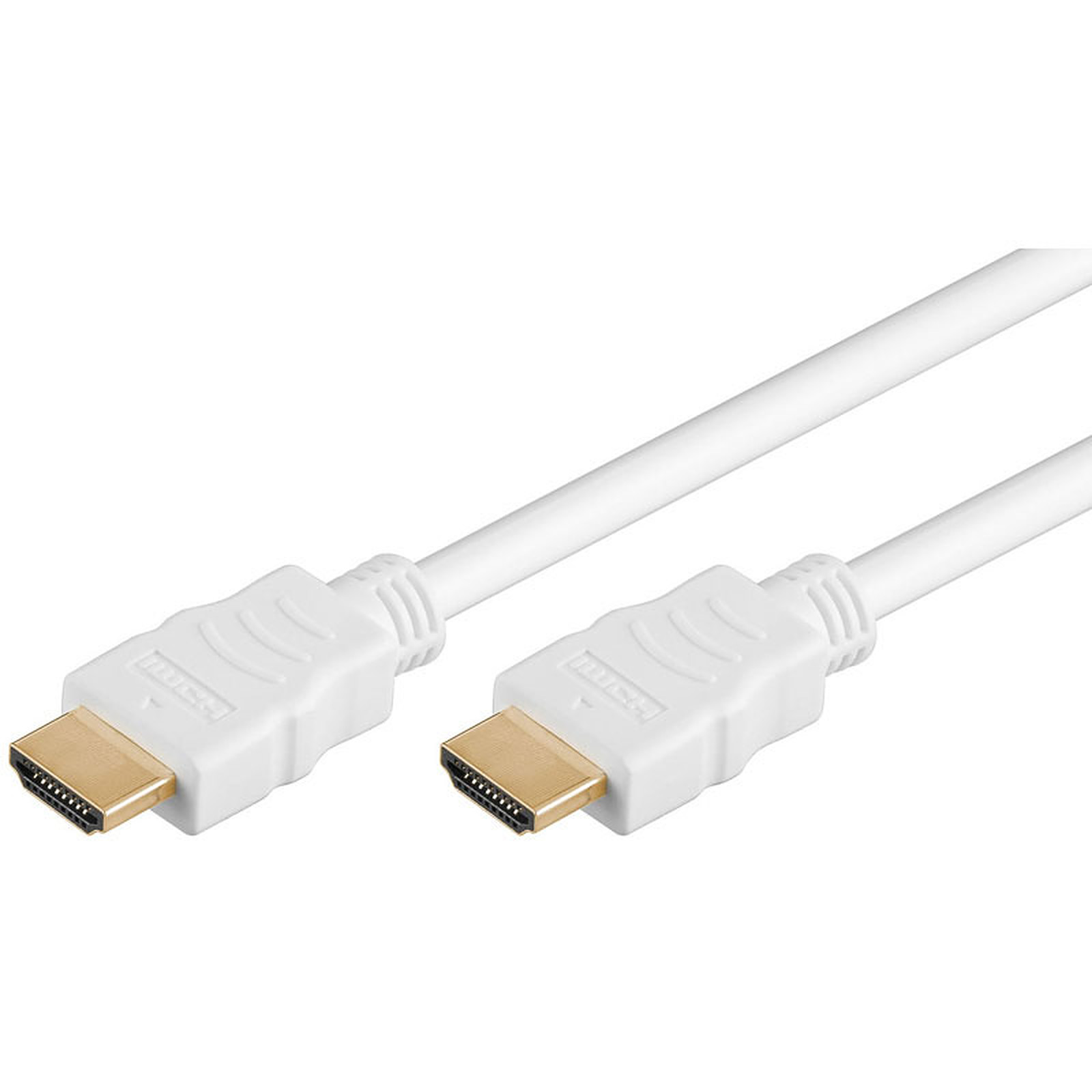 Cordon High Speed HDMI with Ethernet Blanc (5 mètres) - HDMI Generique