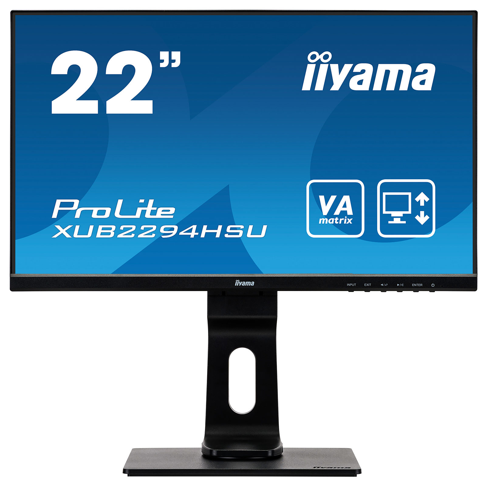 iiyama 21.5" LED - Prolite XUB2294HSU-B1 - Ecran PC iiyama