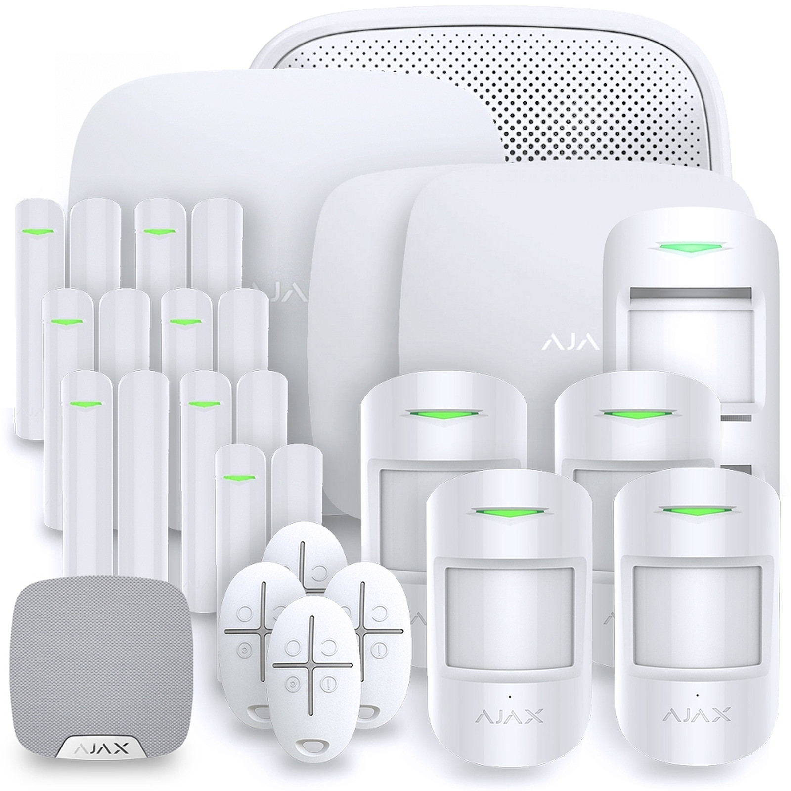 Ajax - Alarme maison StarterKit blanc - Kit 12 - Kit alarme Ajax Systems