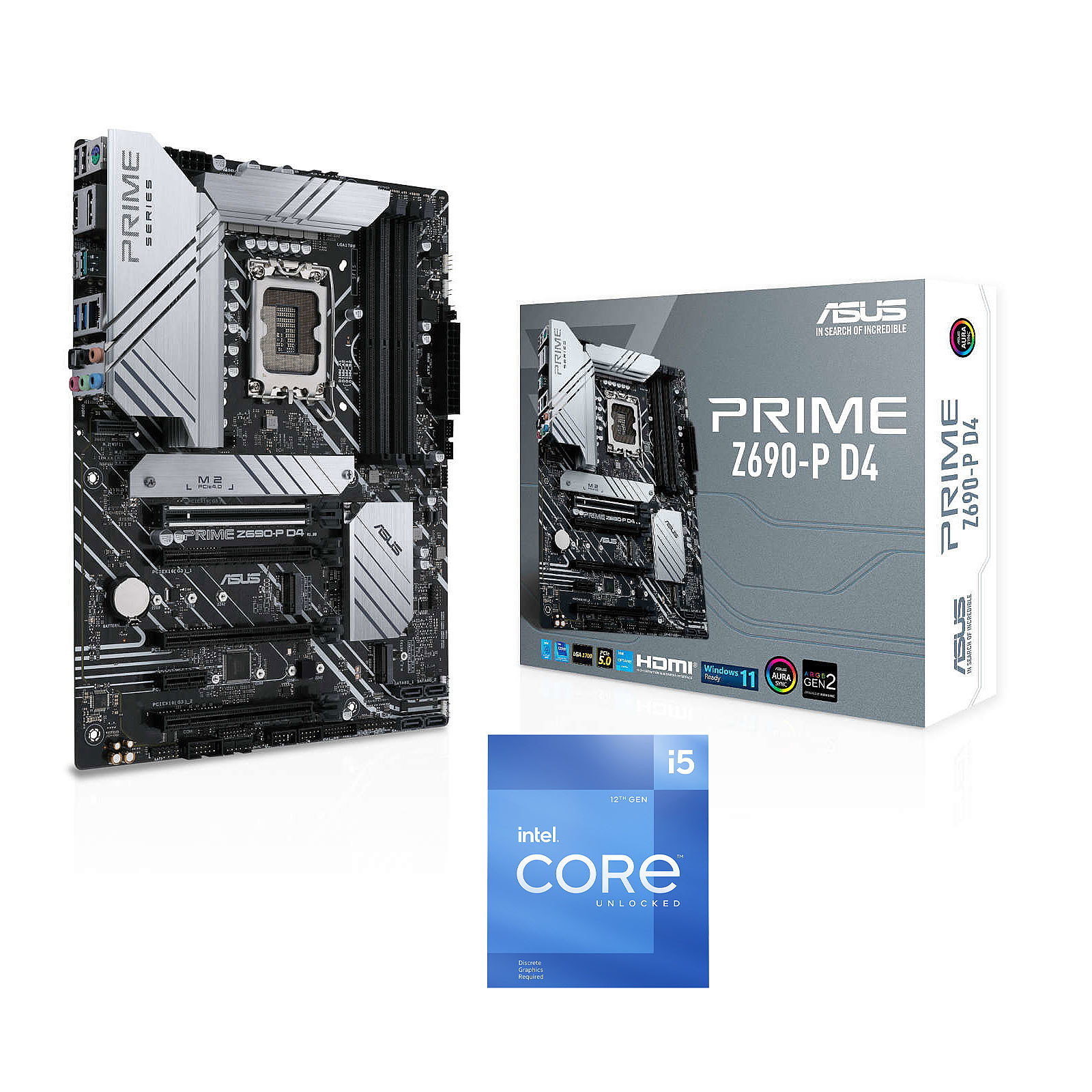 Kit Upgrade PC Core Intel Core i5-12600KF ASUS PRIME Z690-P D4 - Kit upgrade PC ASUS