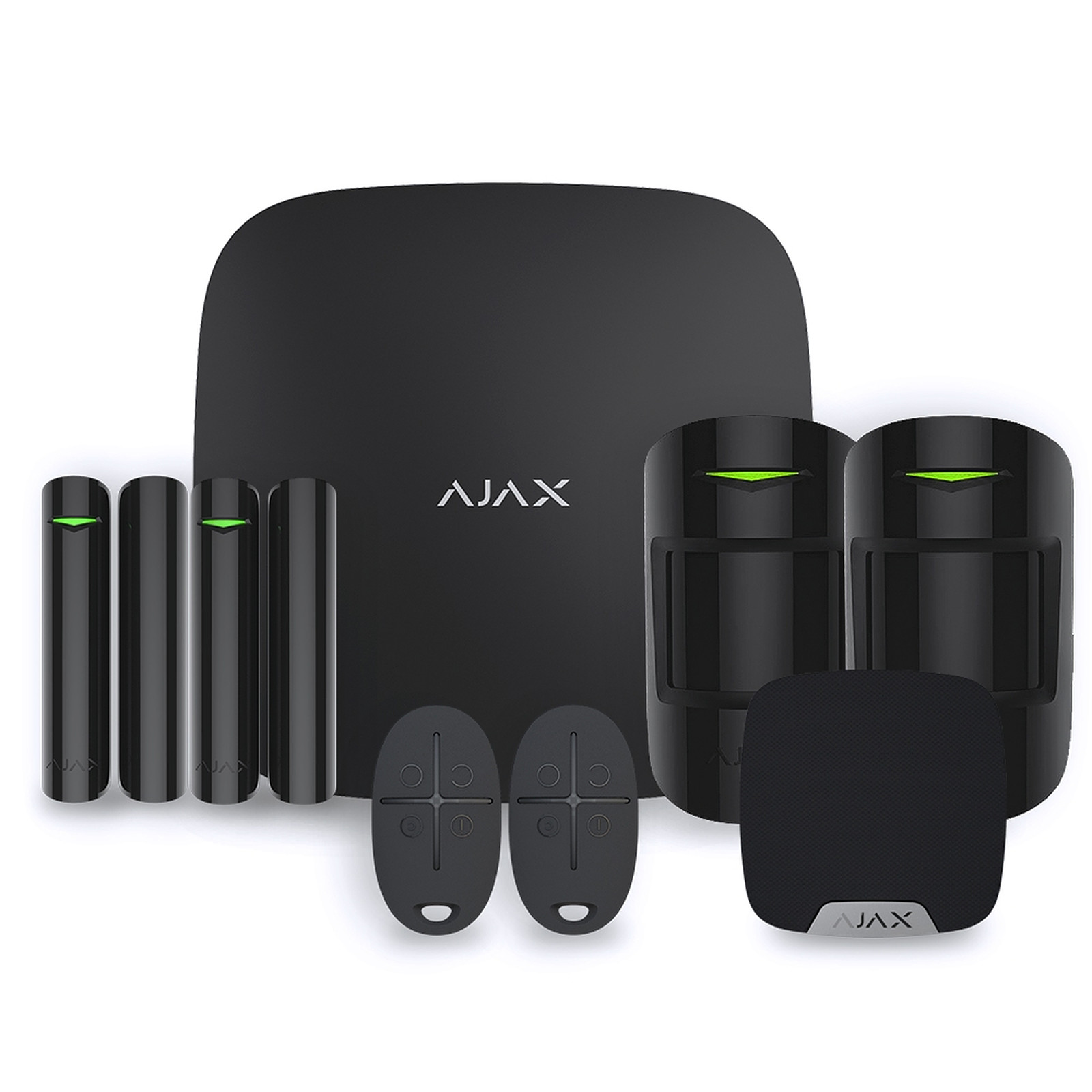 Ajax - Alarme maison StarterKit Plus noir - Kit 2 - Kit alarme Ajax Systems