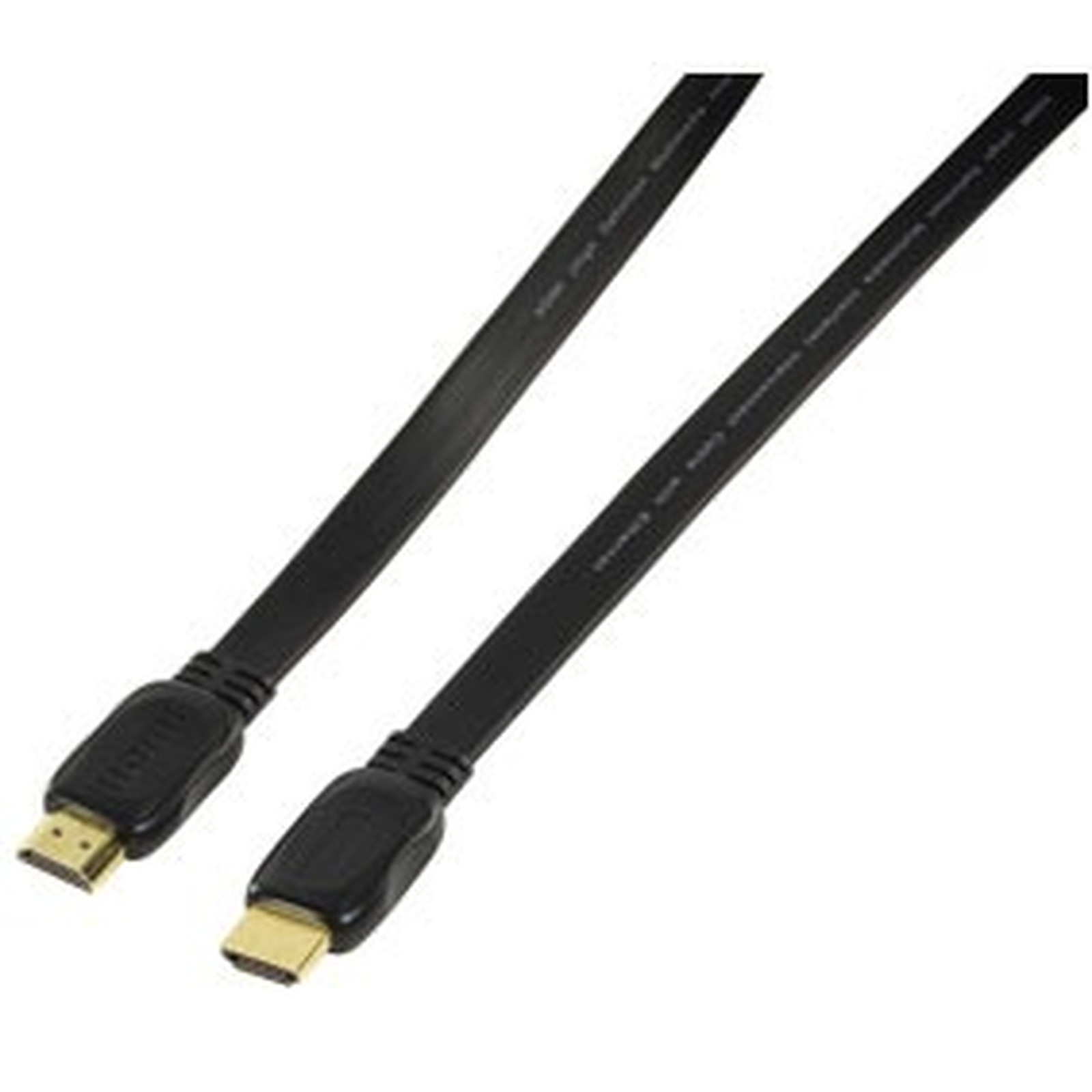 Cable HDMI 1.4 Ethernet Channel male/male (plat, plaque or) - (5 mètres) - HDMI Generique
