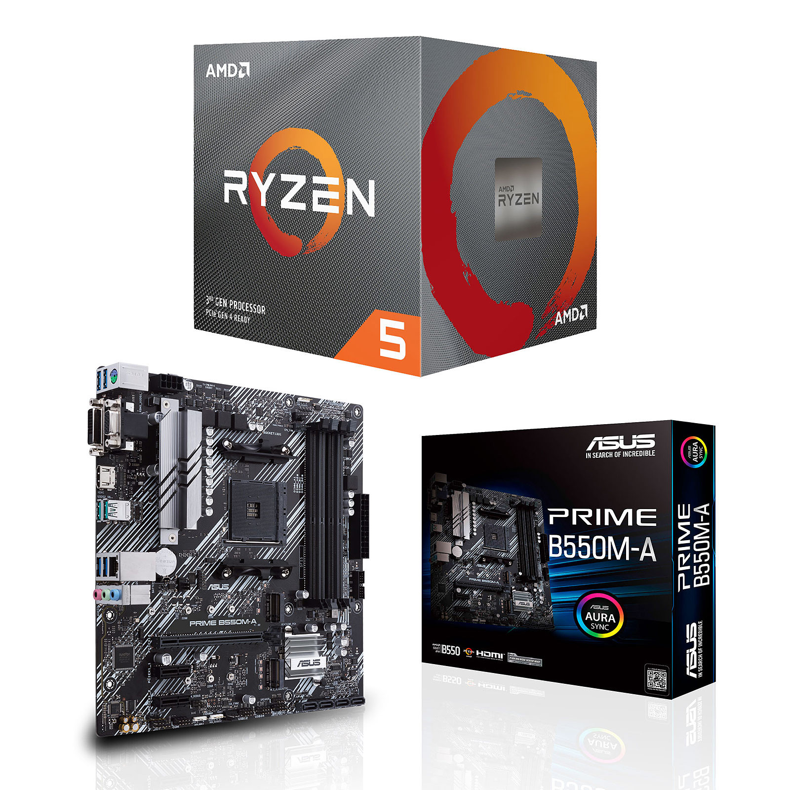 Kit Upgrade PC AMD Ryzen 5 3600 ASUS PRIME B550M-A - Kit upgrade PC ASUS