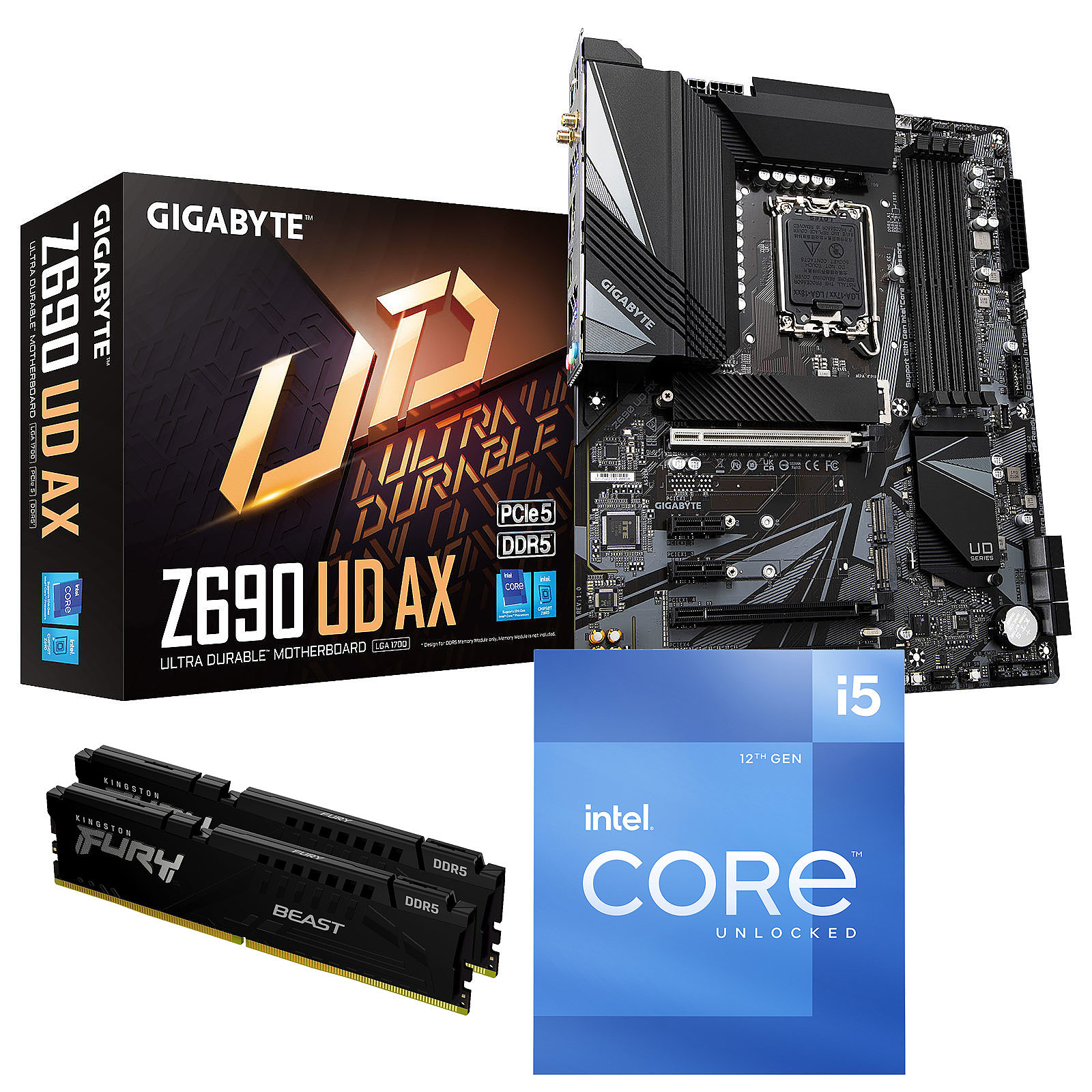 Kit Upgrade PC Core i5-12600K 32 GB Gigabyte Z690 UD AX - Kit upgrade PC Gigabyte
