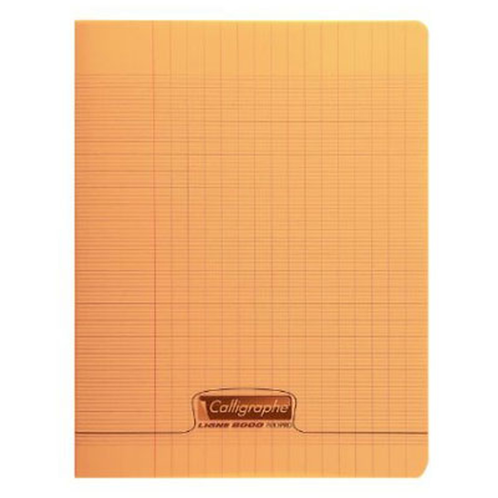 Calligraphe 8000 Polypro Cahier 96 pages 17 x 22 cm seyes grands carreaux Orange - Cahier Calligraphe
