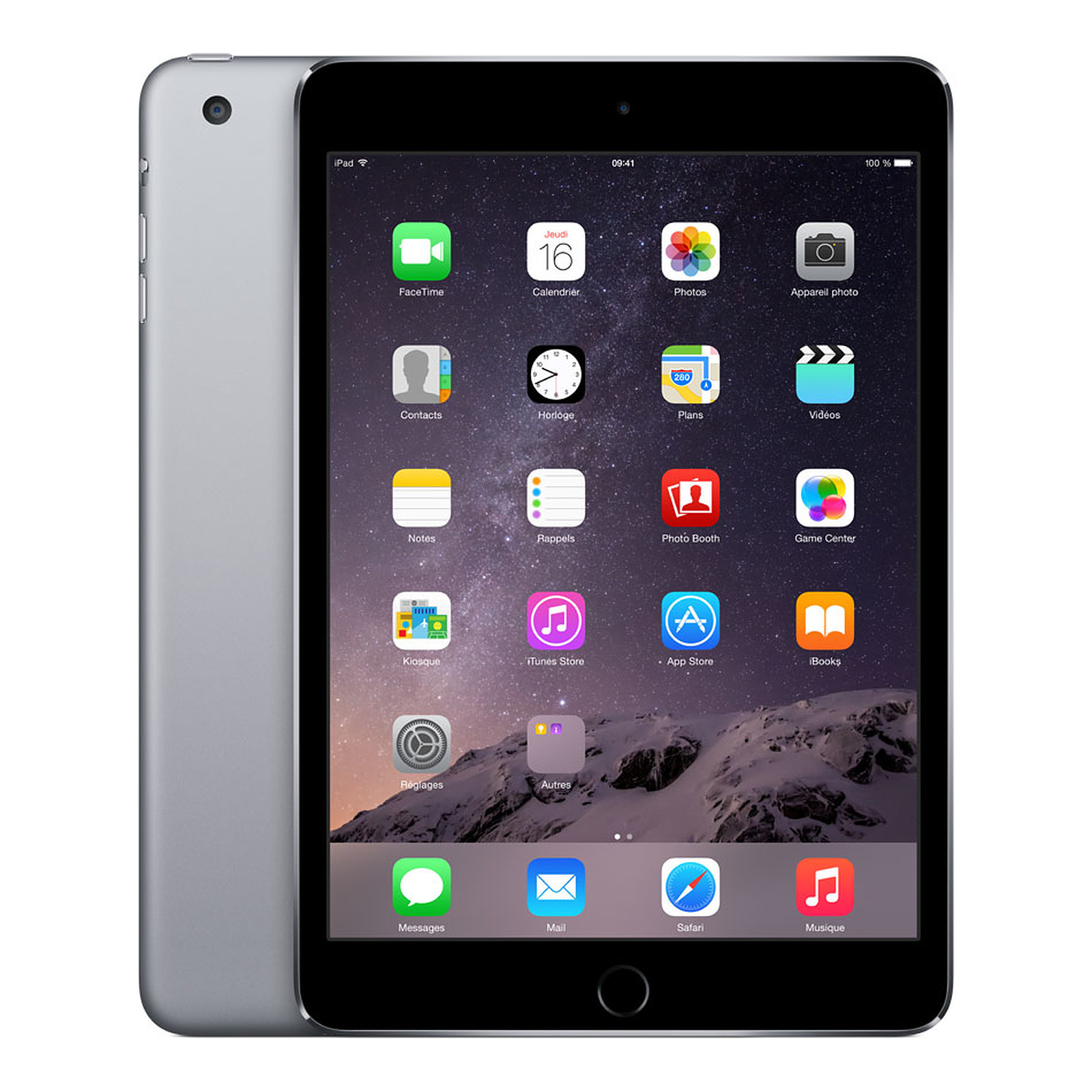 Apple iPad mini 3 avec ecran Retina Wi-Fi 16 Go Gris sideral · Reconditionne - Tablette tactile Apple