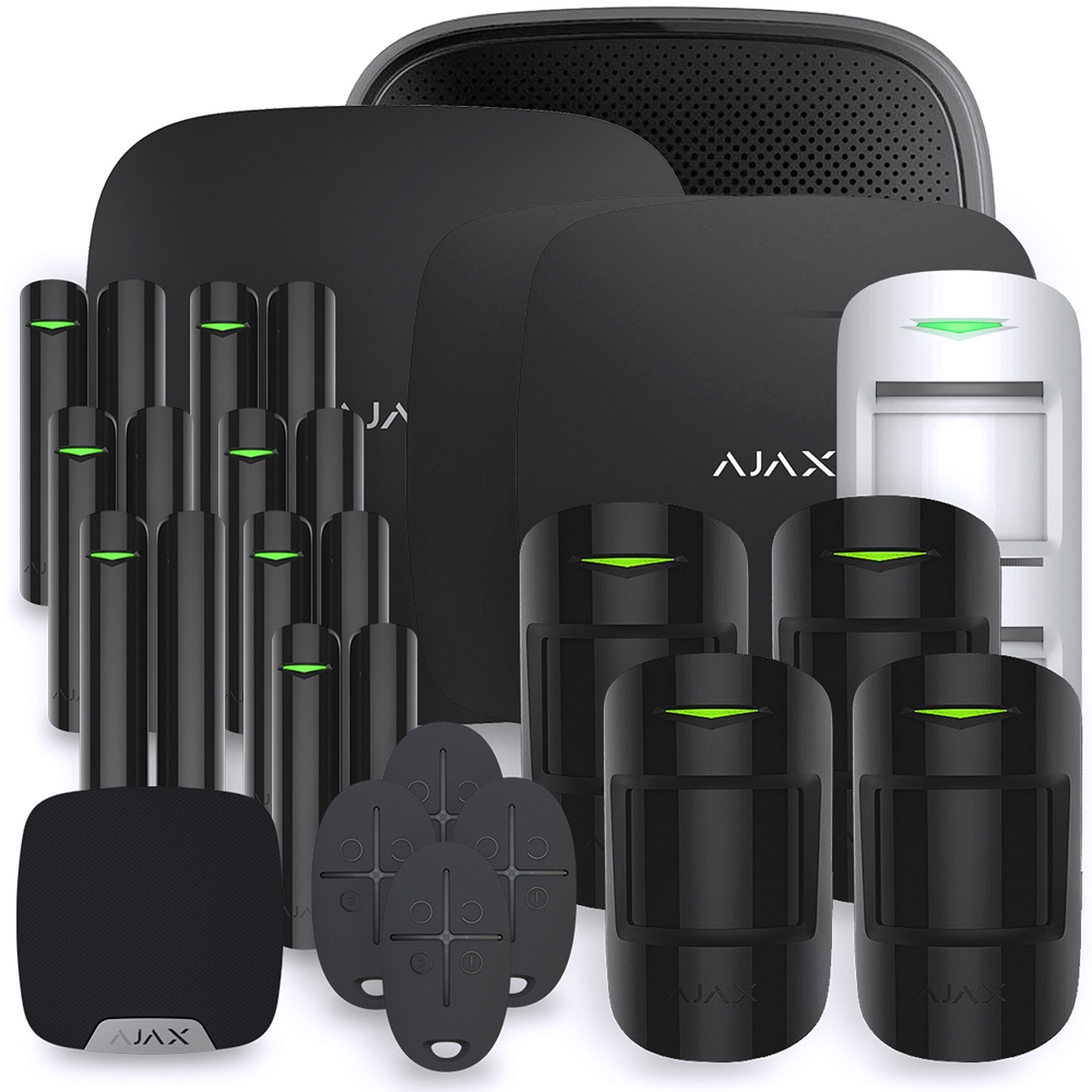 Ajax - Alarme maison StarterKit Plus noir - Kit 12 - Kit alarme Ajax Systems