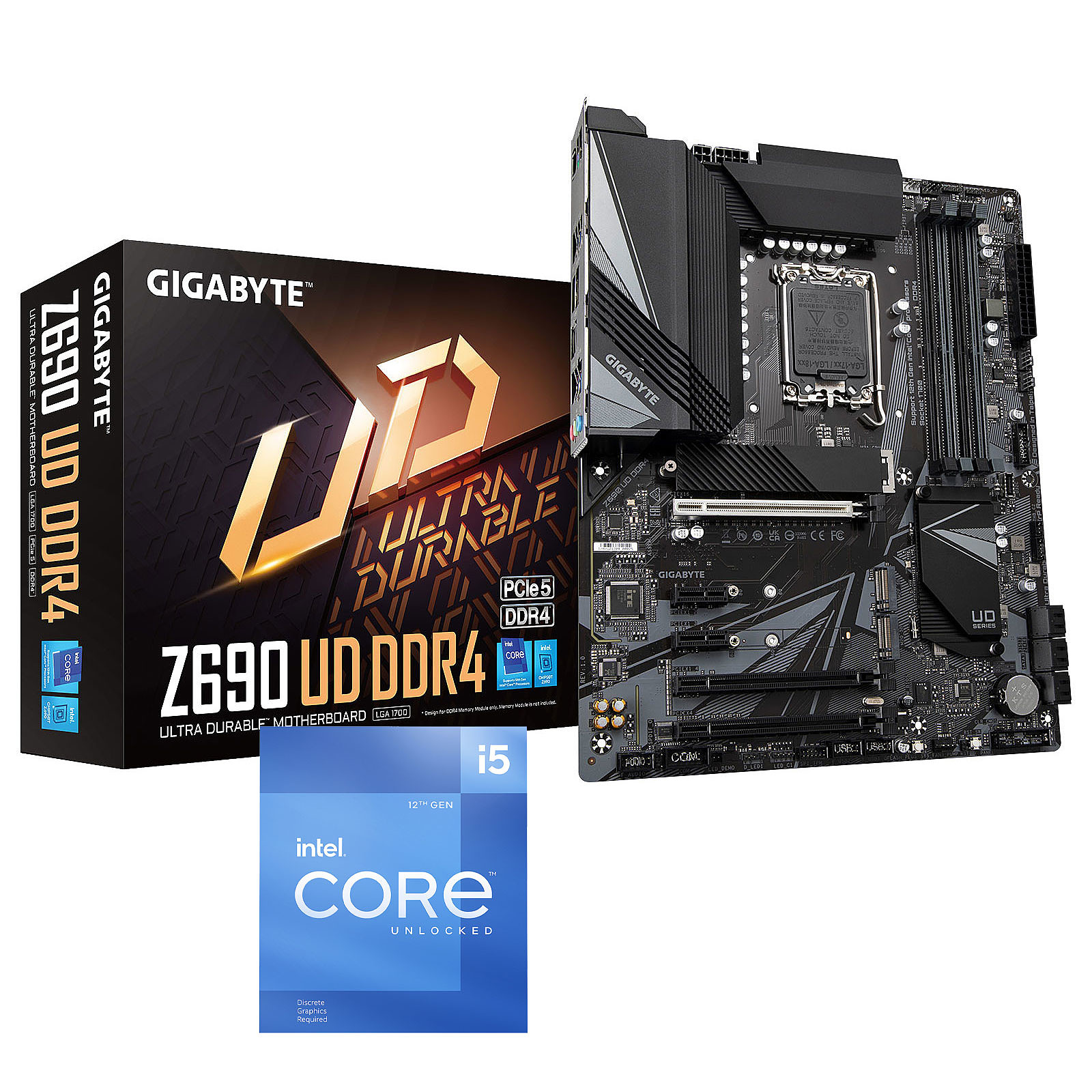 Kit Upgrade PC Core Intel Core i5-12600KF Gigabyte Z690 UD DDR4 - Kit upgrade PC Gigabyte