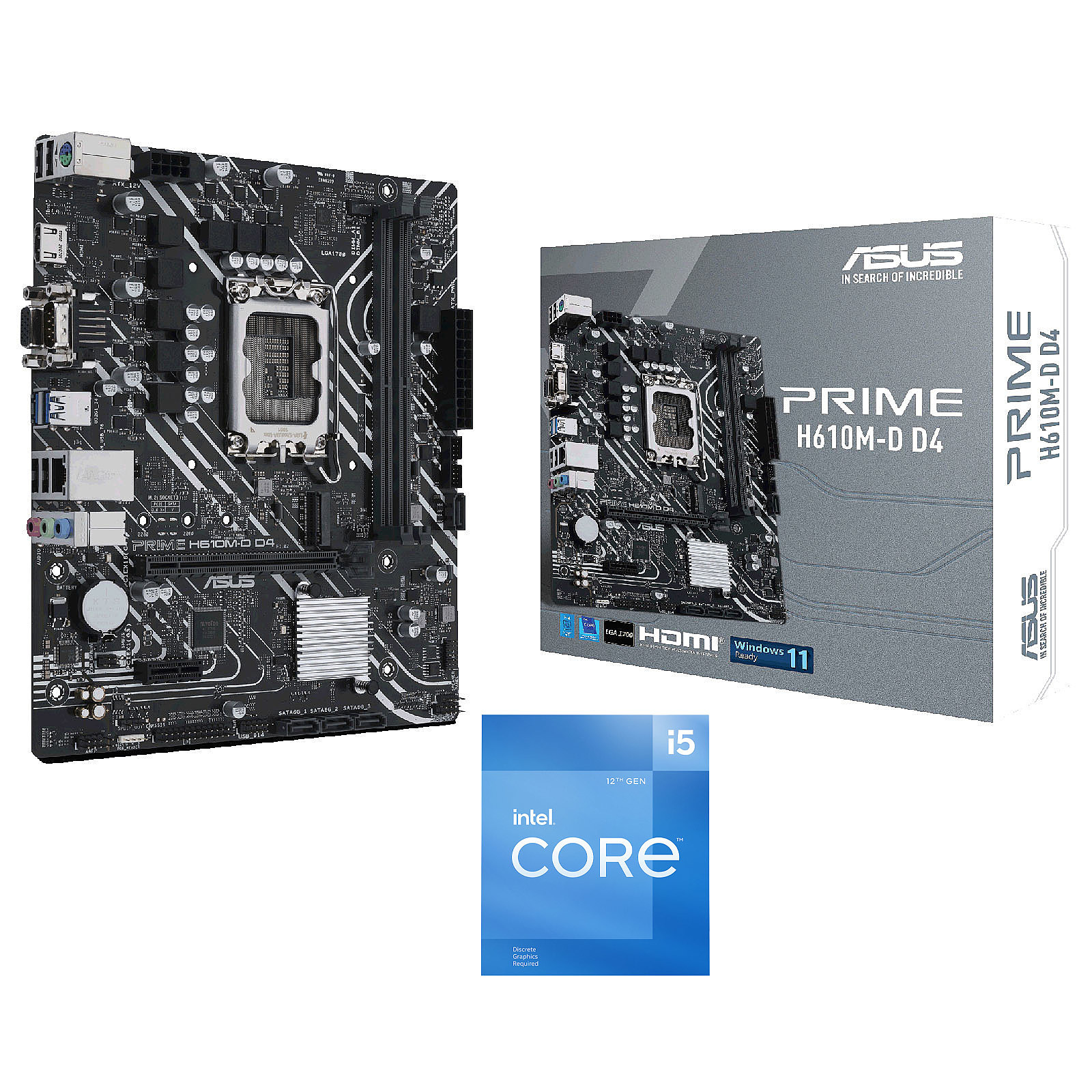 Kit Upgrade PC Core Intel Core i5-12400F ASUS PRIME H610M-D D4 - Kit upgrade PC ASUS