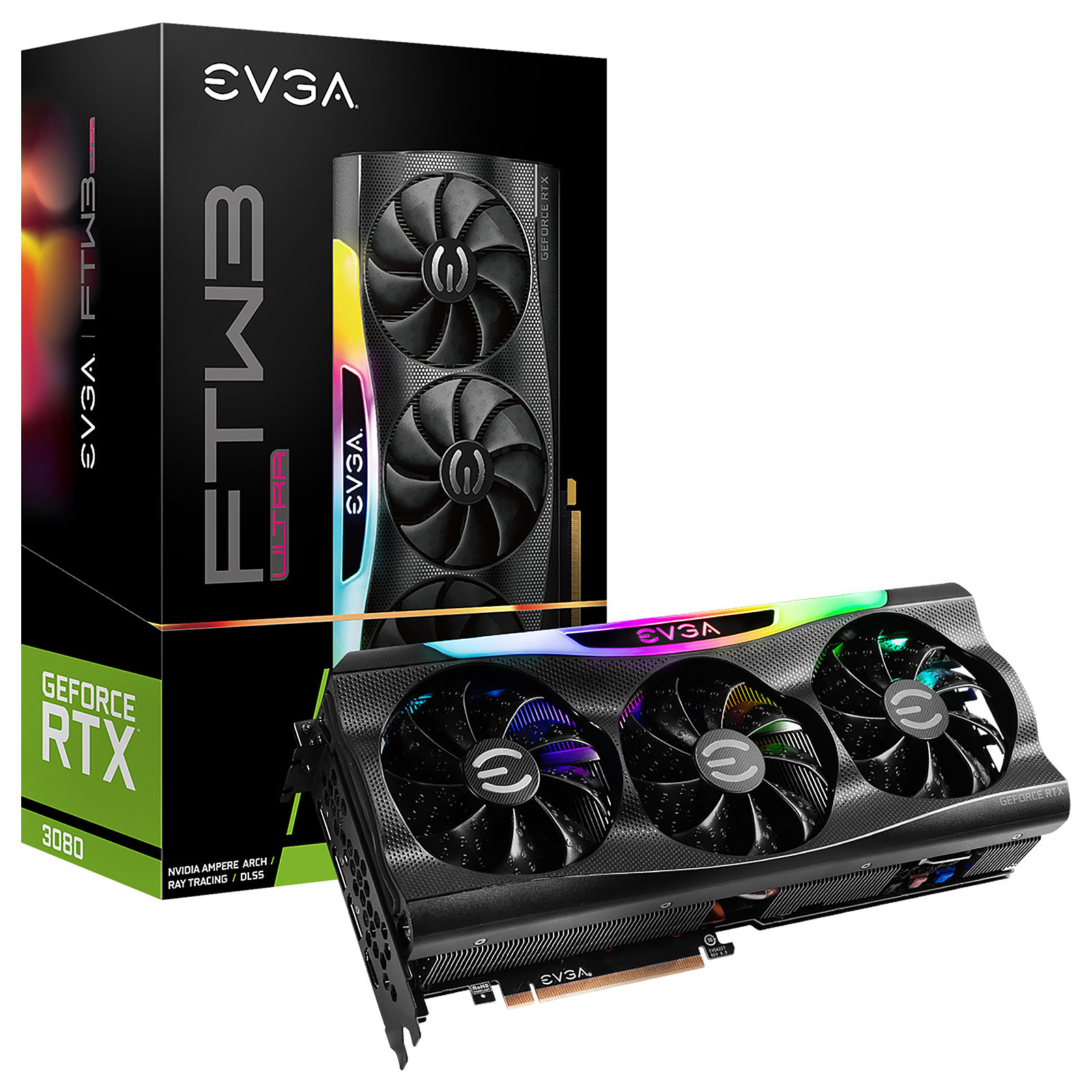 EVGA GeForce RTX 3080 12GB FTW3 ULTRA (LHR) · Occasion - Carte graphique EVGA - Occasion