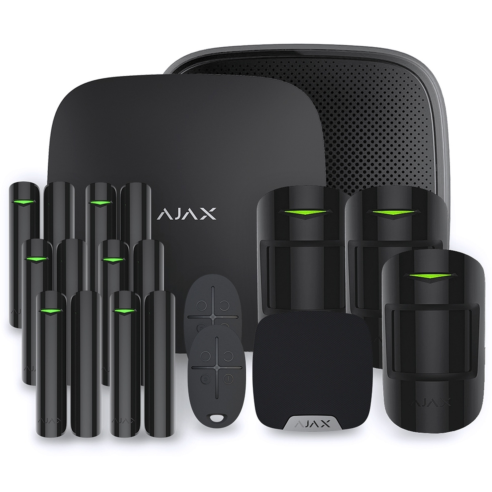 Ajax - Alarme maison StarterKit noir - Kit 5 - Kit alarme Ajax Systems