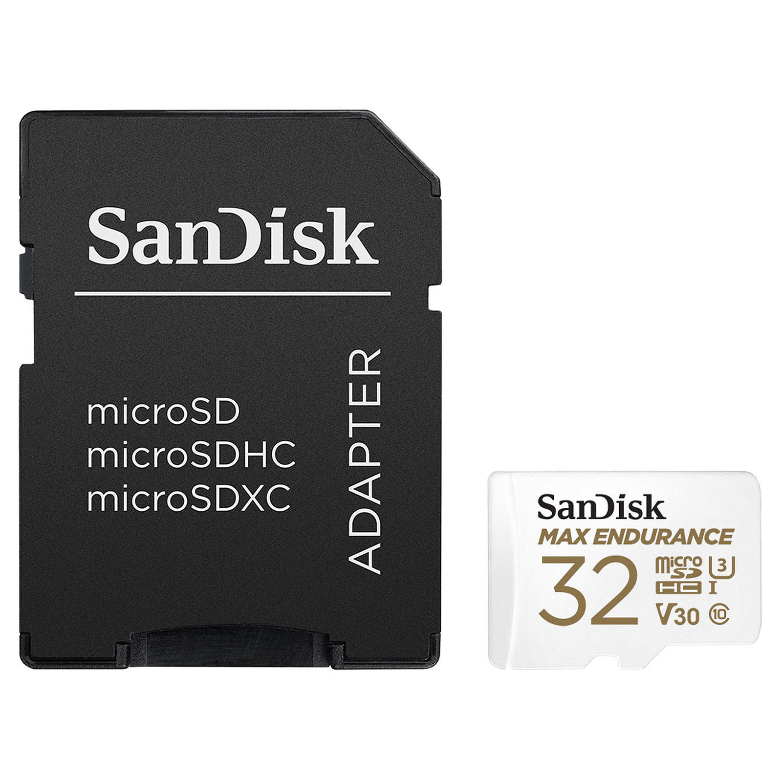 SanDisk Max Endurance microSDHC UHS-I U3 V30 32 Go + Adaptateur SD - Carte memoire Sandisk