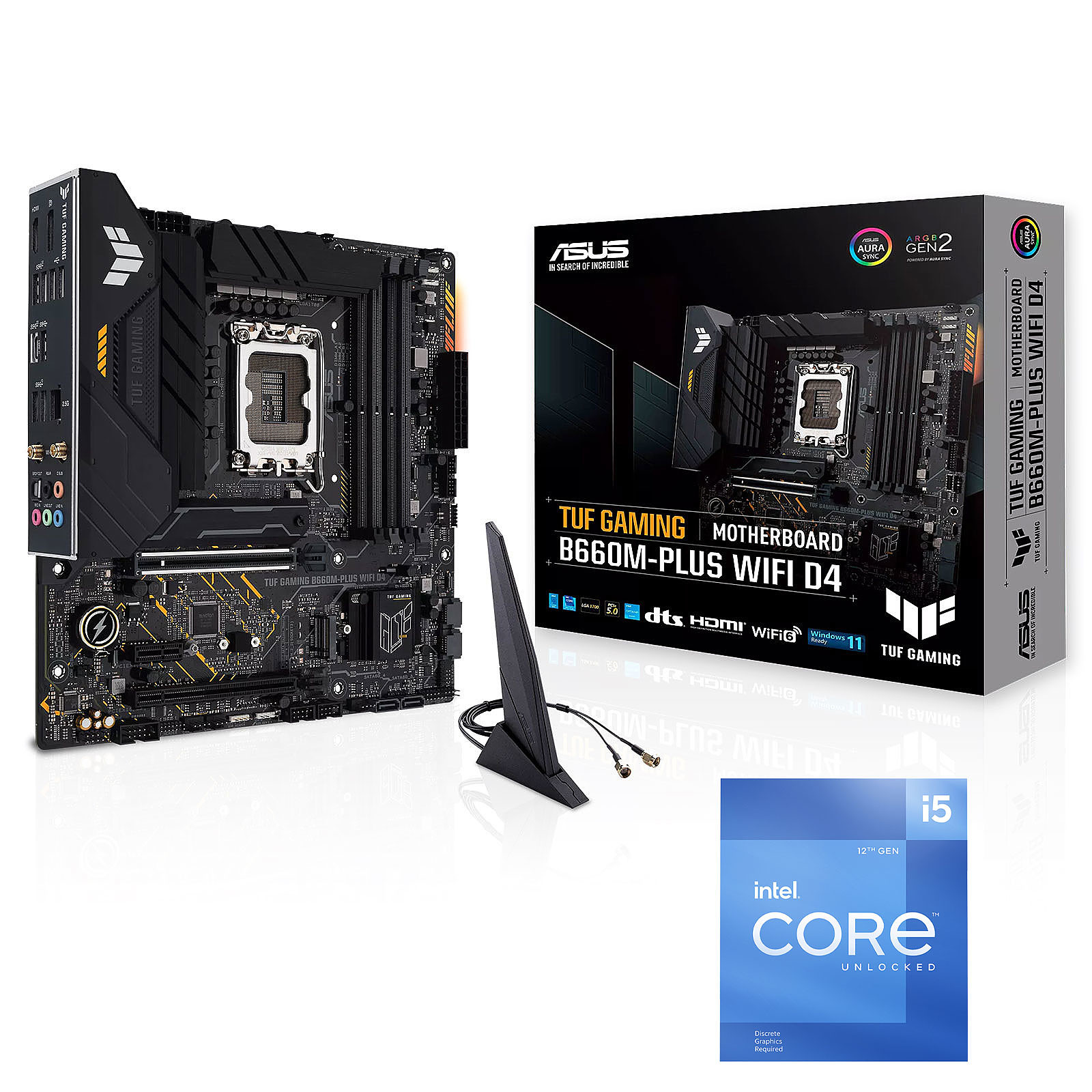 Kit Upgrade PC Core Intel Core i5-12600KF ASUS ASUS TUF GAMING B660M-PLUS WIFI D4 - Kit upgrade PC ASUS