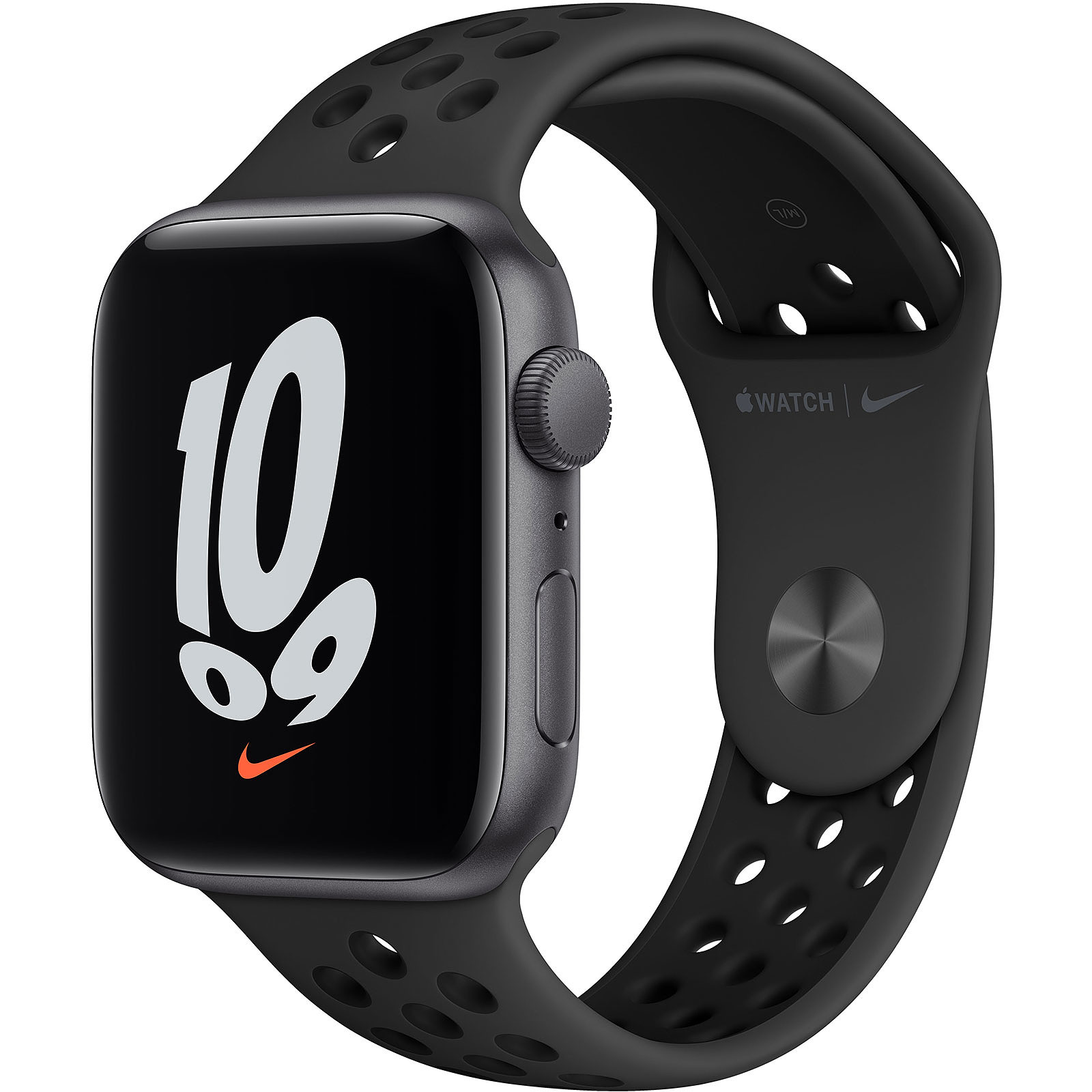 Apple Watch Nike SE GPS + Cellular Space Gray Aluminium Bracelet Sport Anthracite/Noir 44 mm - Montre connectee Apple