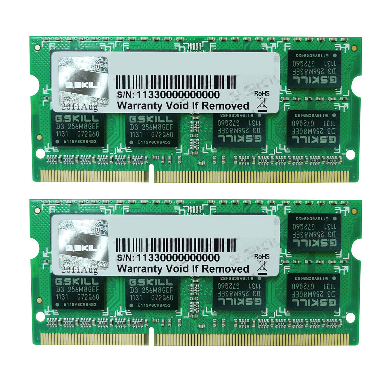 G.Skill SO-DIMM 8 Go (2 x 4 Go) DDR3 1600 MHz CL11 - Memoire PC G.Skill