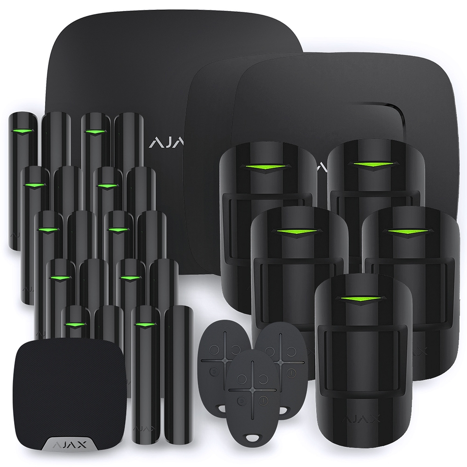 Ajax - Alarme maison StarterKit Plus noir - Kit 8 - Kit alarme Ajax Systems