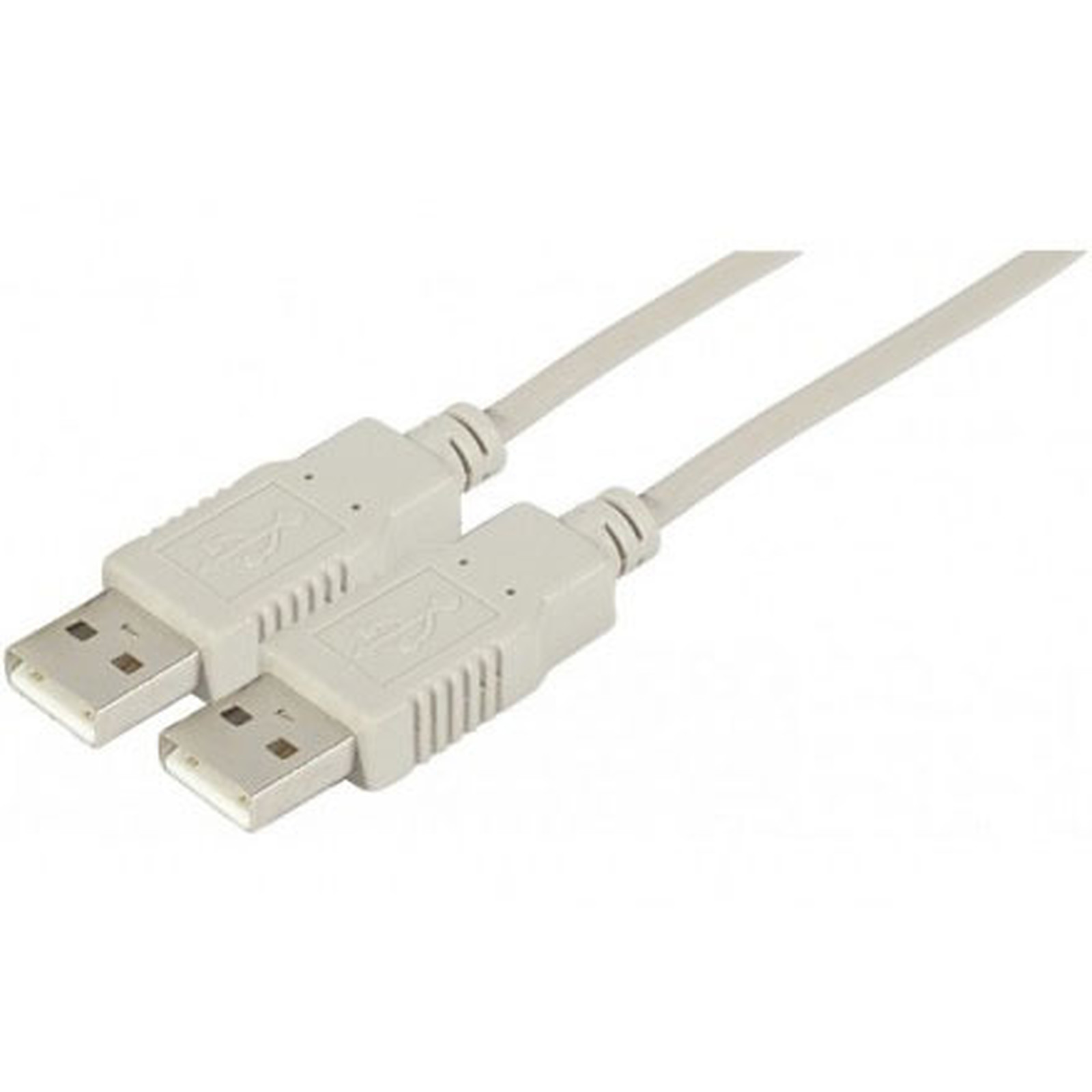 Cable USB 2.0 Type AA (Male/Male) - 1.8 m (Gris) - USB Generique